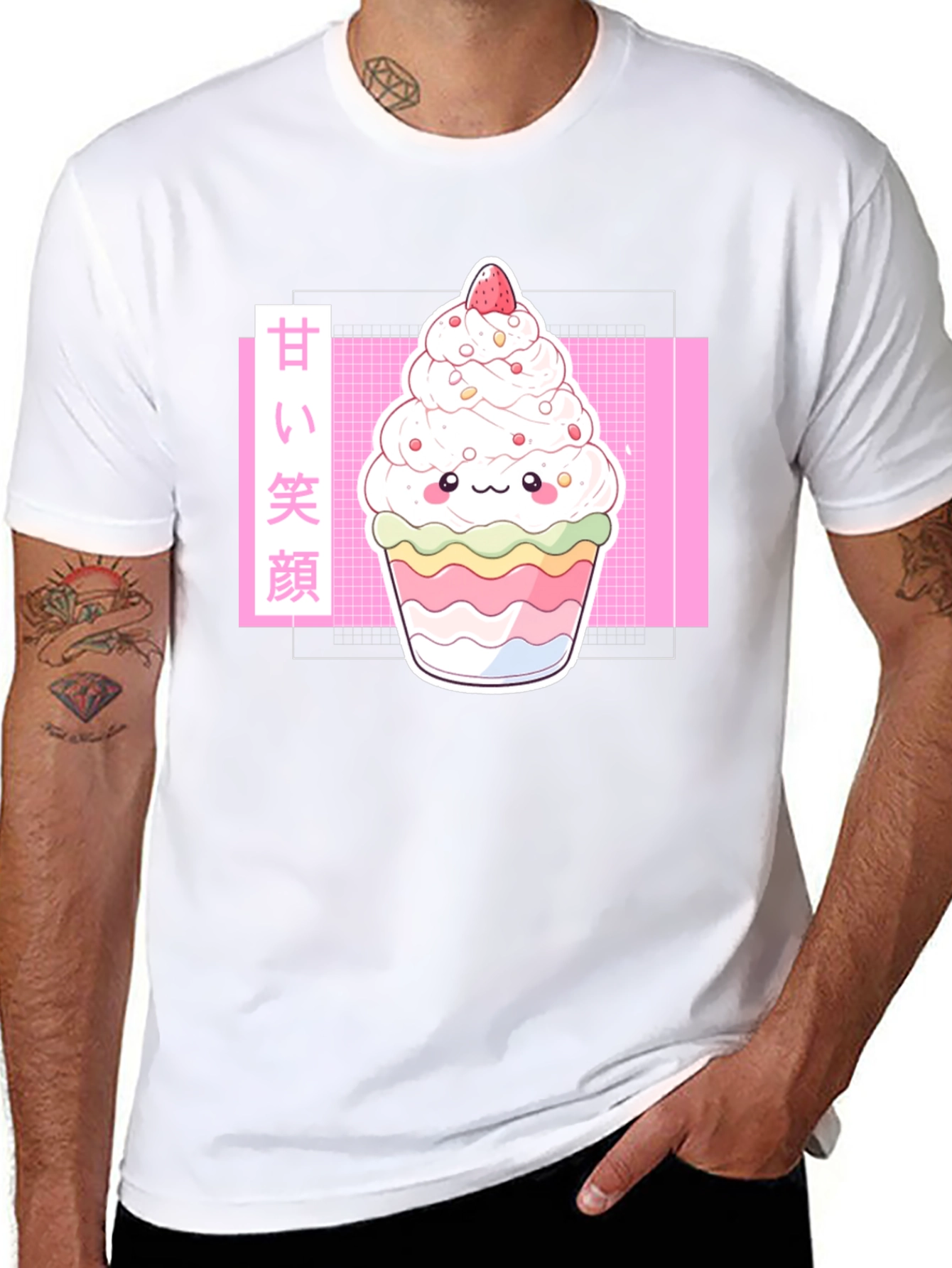 Kawaii Dessert T-Shirt - Sweet Smile Anime Graphic Tee