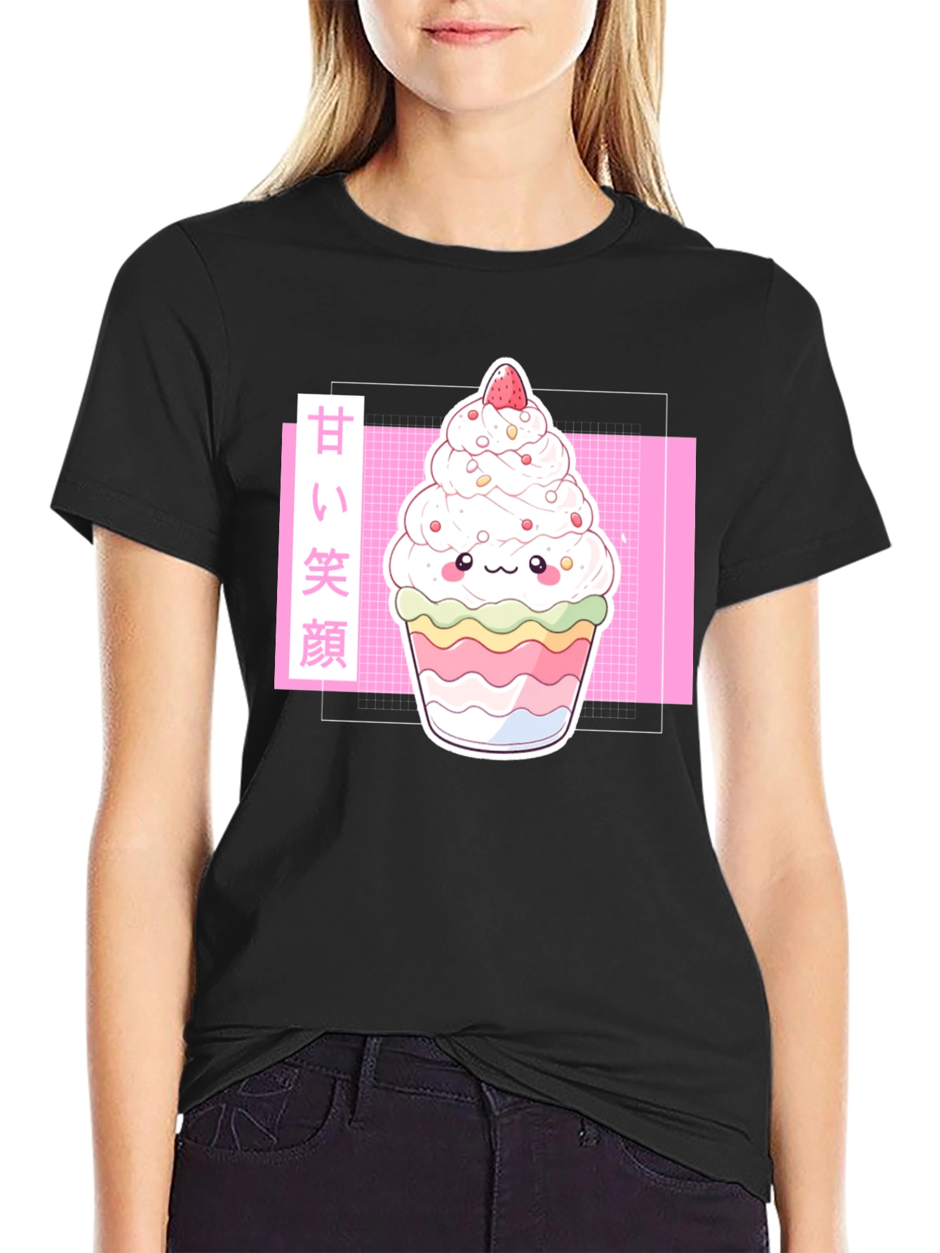 Kawaii Dessert T-Shirt - Sweet Smile Anime Graphic Tee