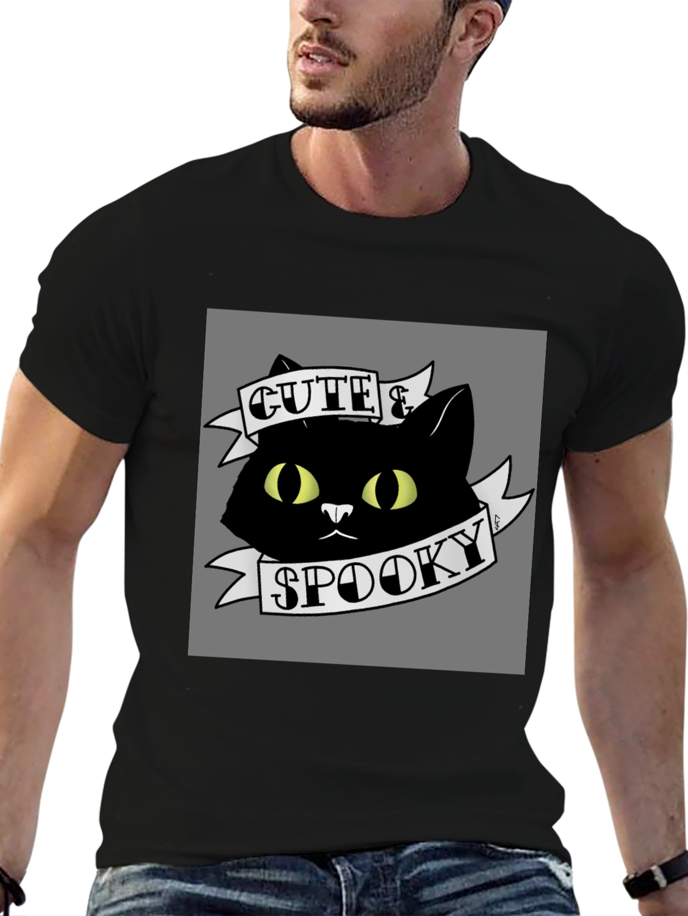 Cute & Spooky Black Cat T-Shirt