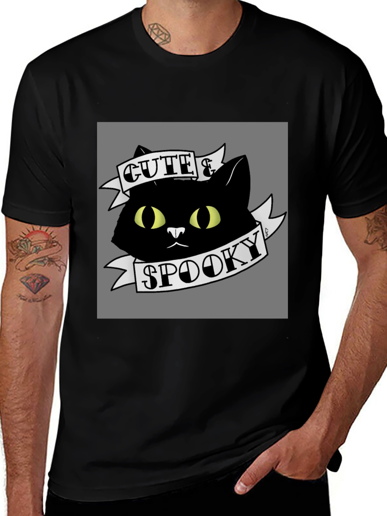 Cute & Spooky Black Cat T-Shirt