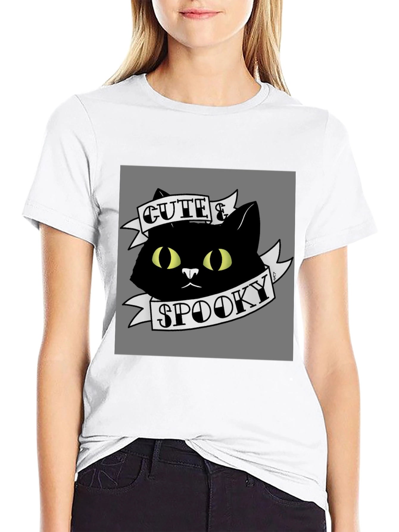 Cute & Spooky Black Cat T-Shirt