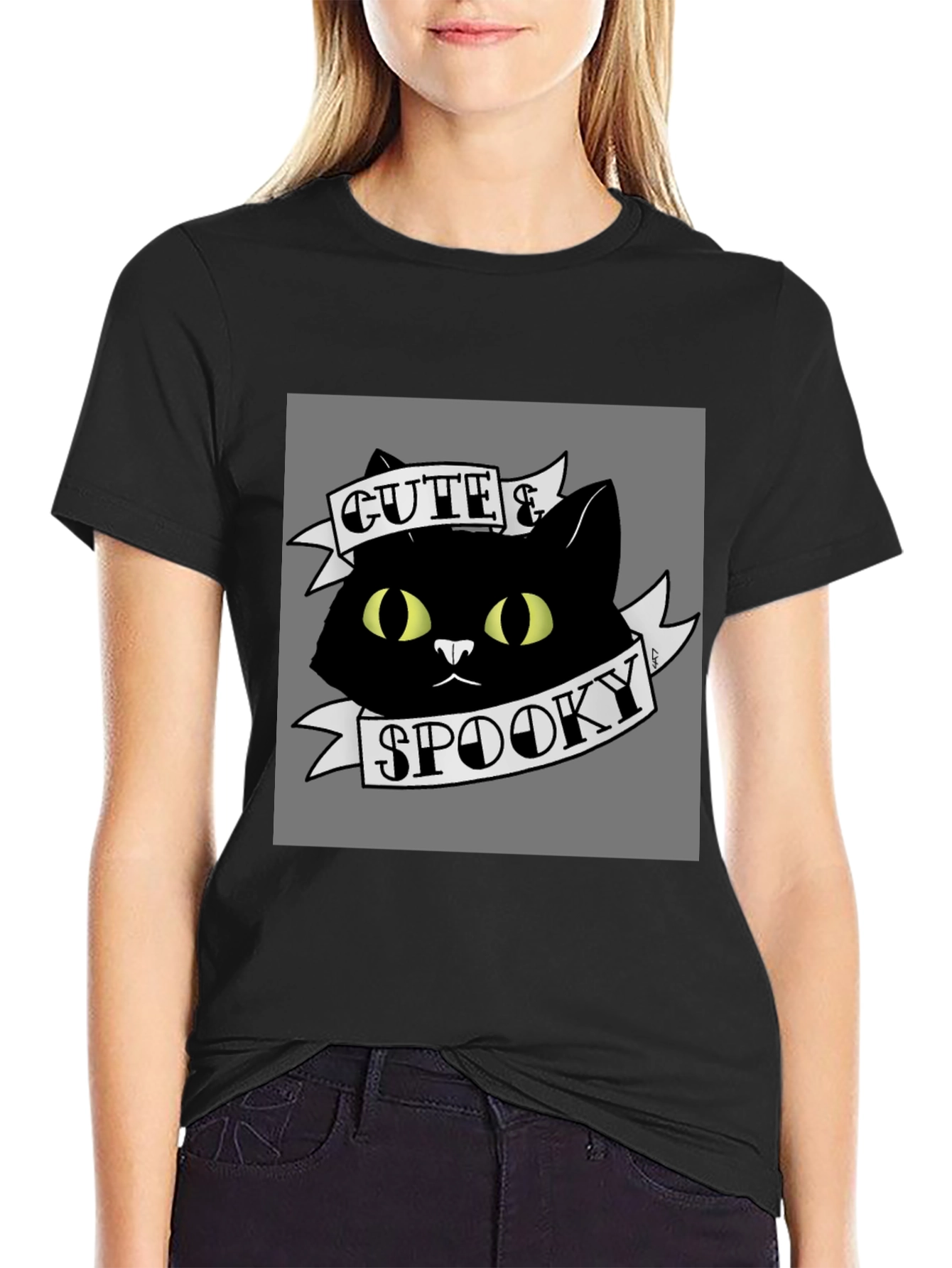 Cute & Spooky Black Cat T-Shirt