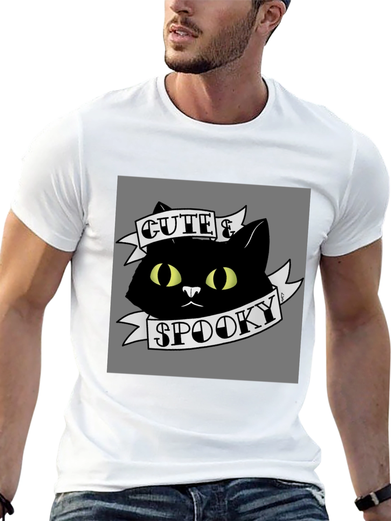 Cute & Spooky Black Cat T-Shirt
