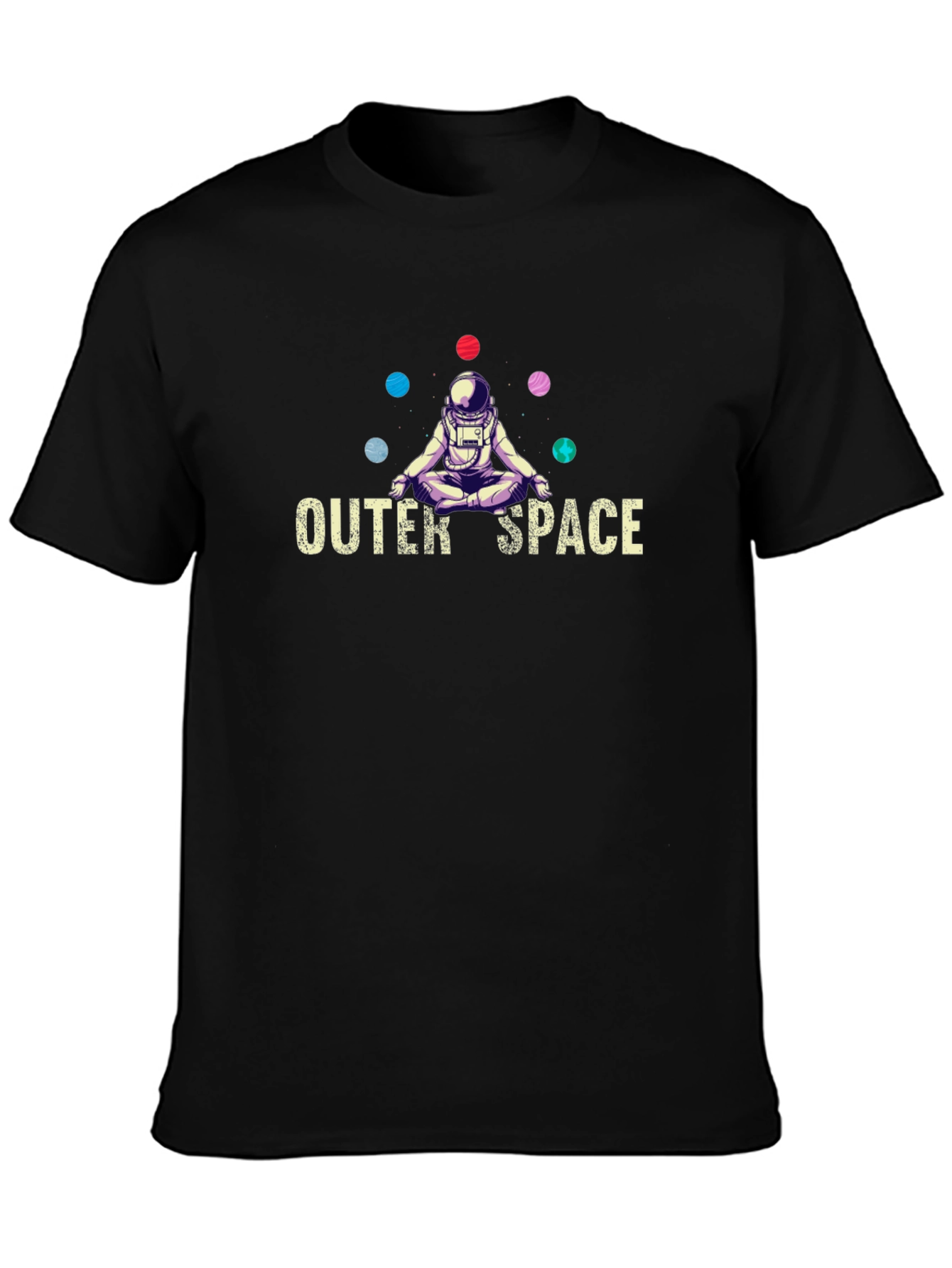 Outer Space Astronaut Meditation T-Shirt