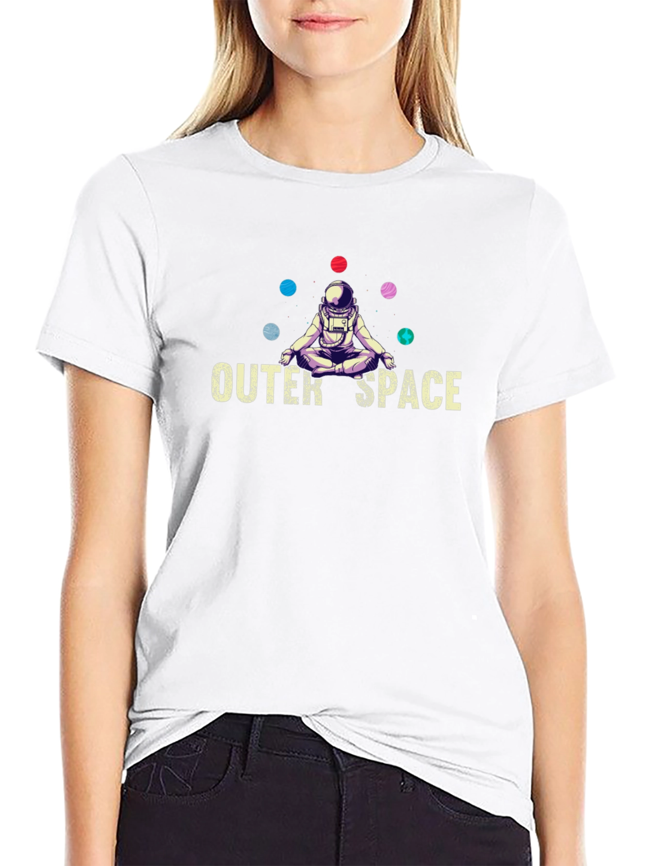 Outer Space Astronaut Meditation T-Shirt