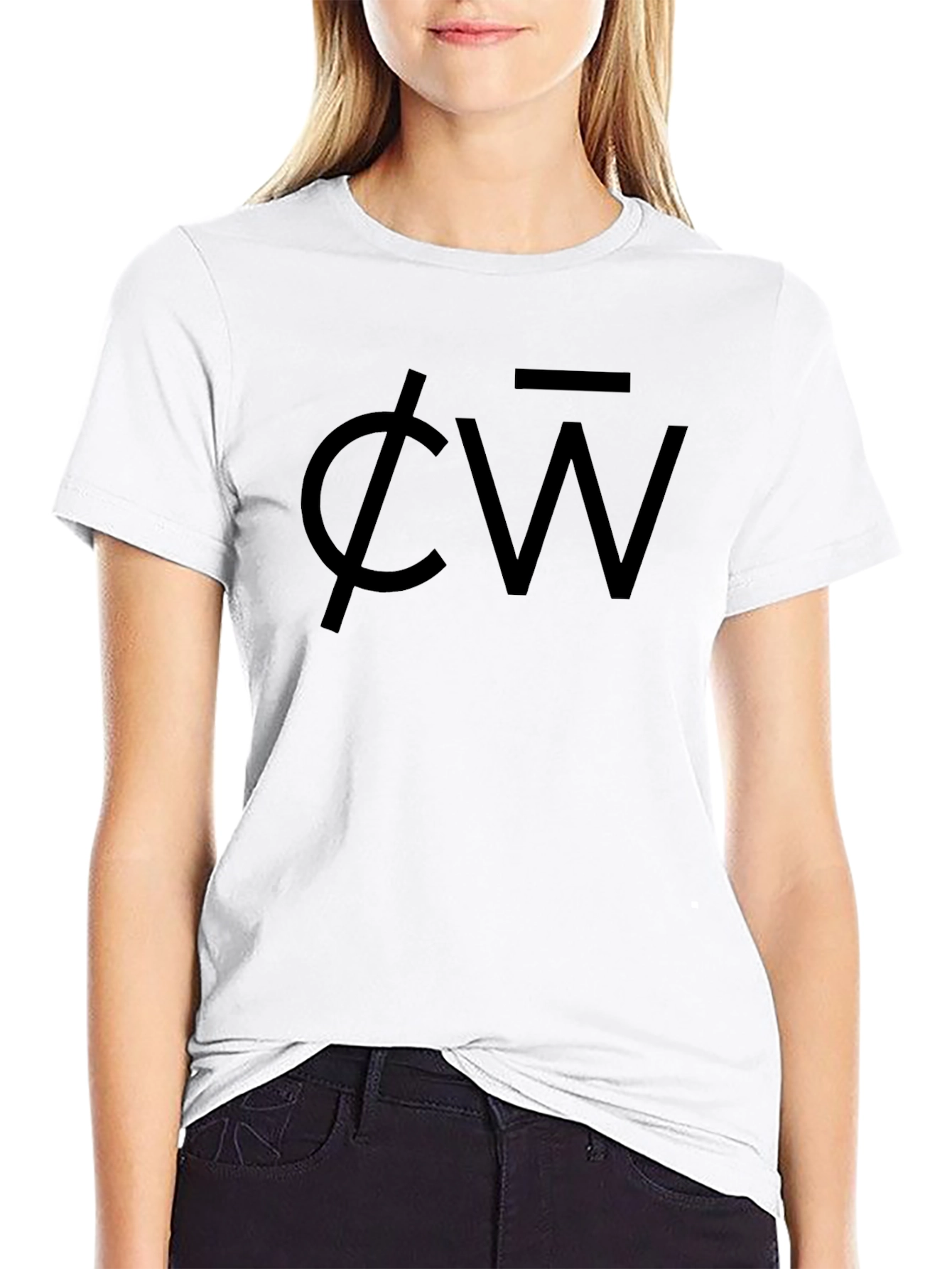 Mens Black CW Logo Graphic Tee