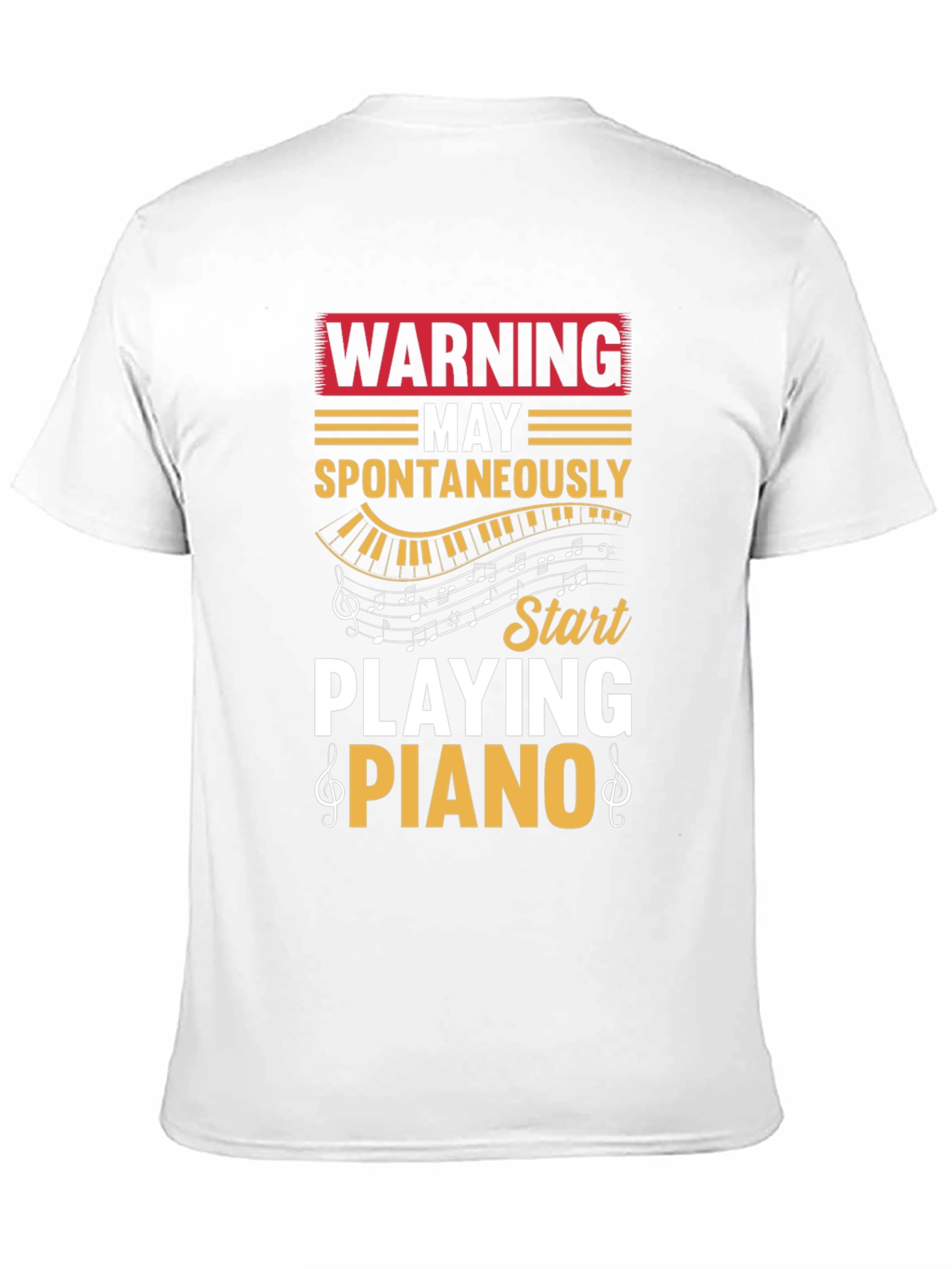 Warning Spontaneously Play Piano T-Shirt