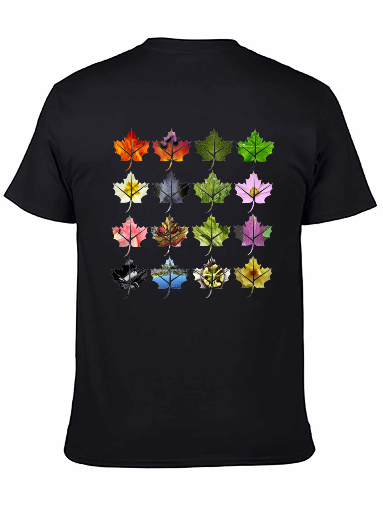 Maple Leaf Collage Tee - Nature Inspired Design