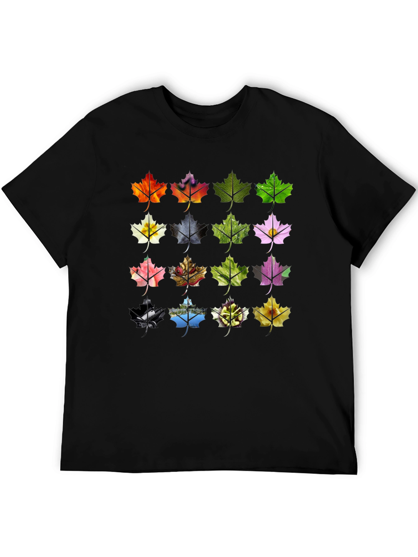 Maple Leaf Collage Tee - Nature Inspired Design