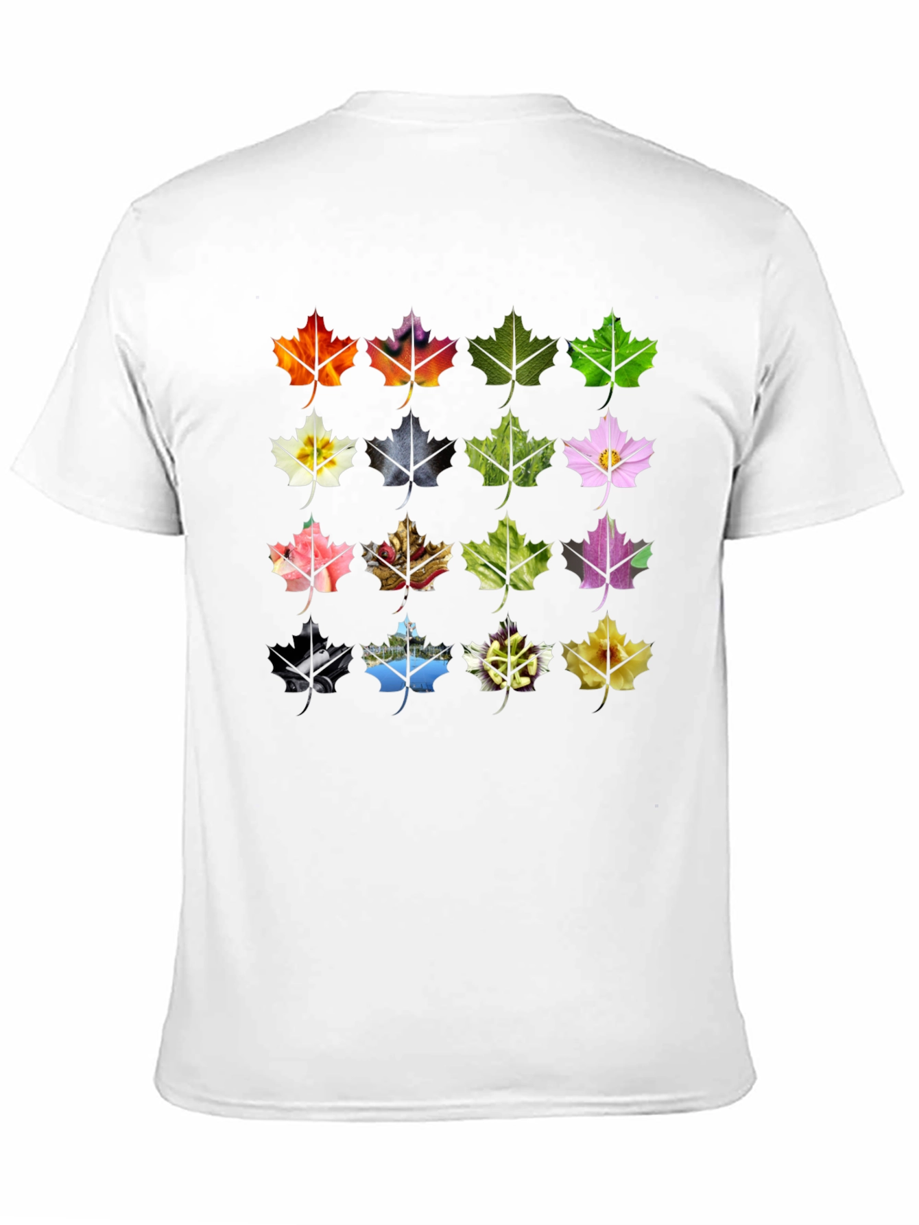 Maple Leaf Collage Tee - Nature Inspired Design