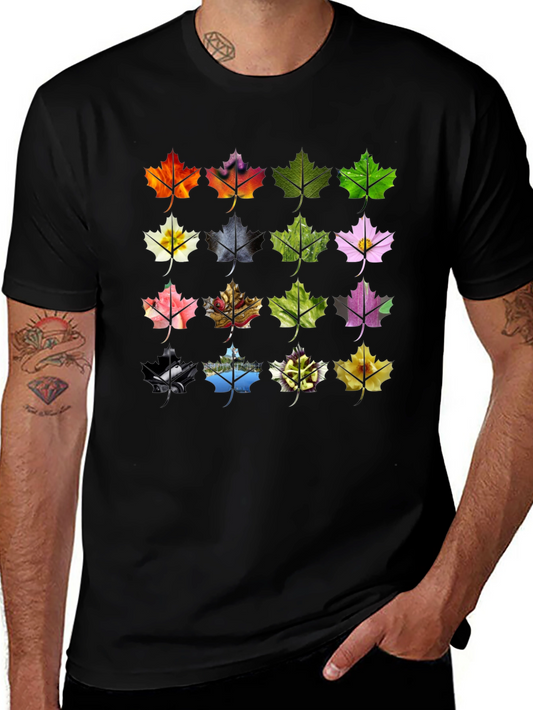 Maple Leaf Collage Tee - Nature Inspired Design