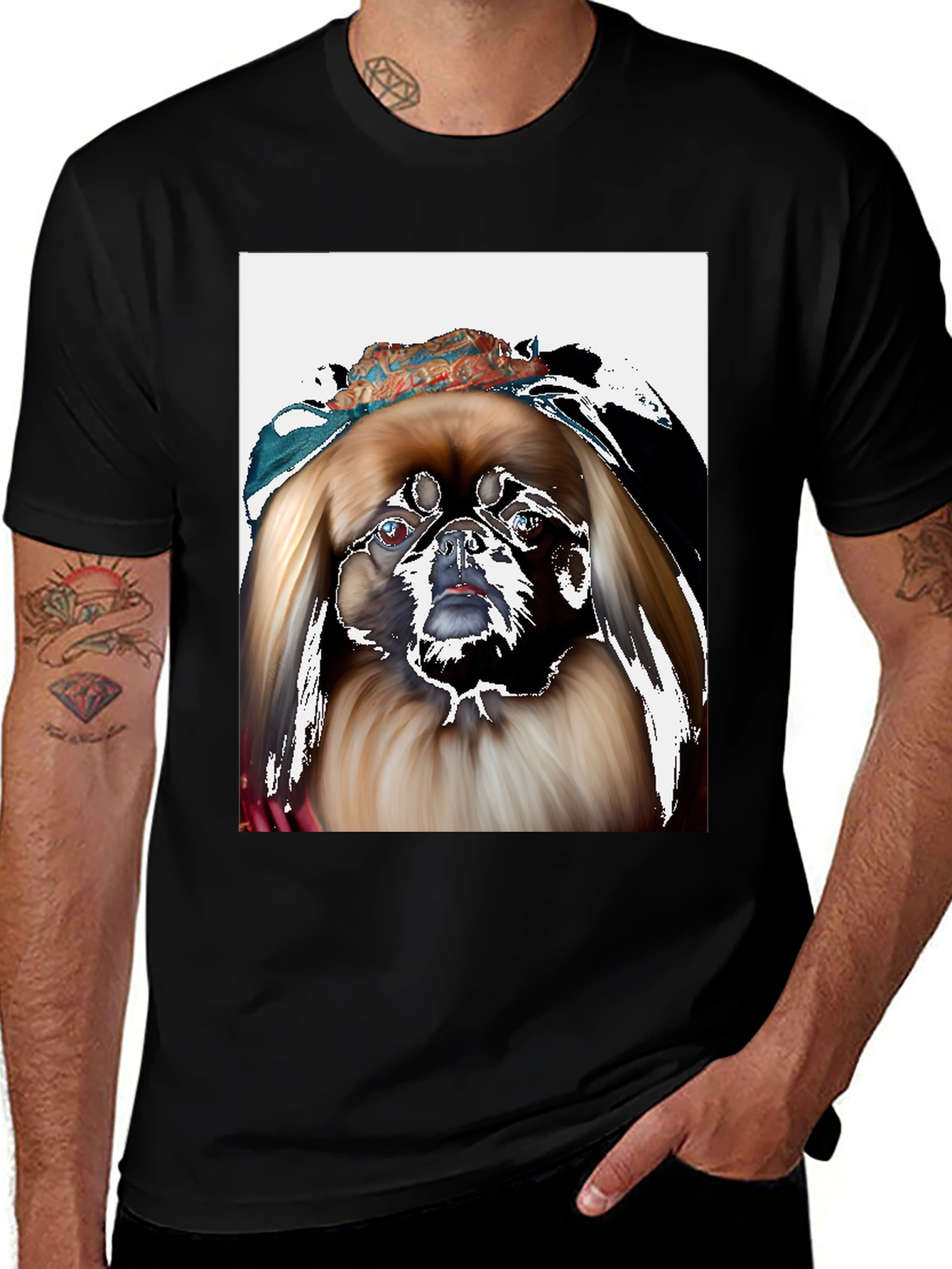 Dog with Headscarf T-Shirt - Funky Graphic Tee