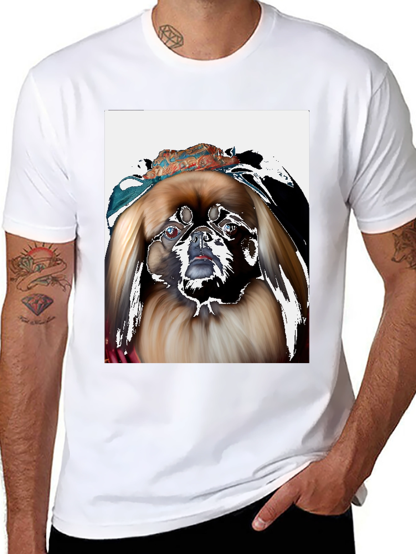 Dog with Headscarf T-Shirt - Funky Graphic Tee