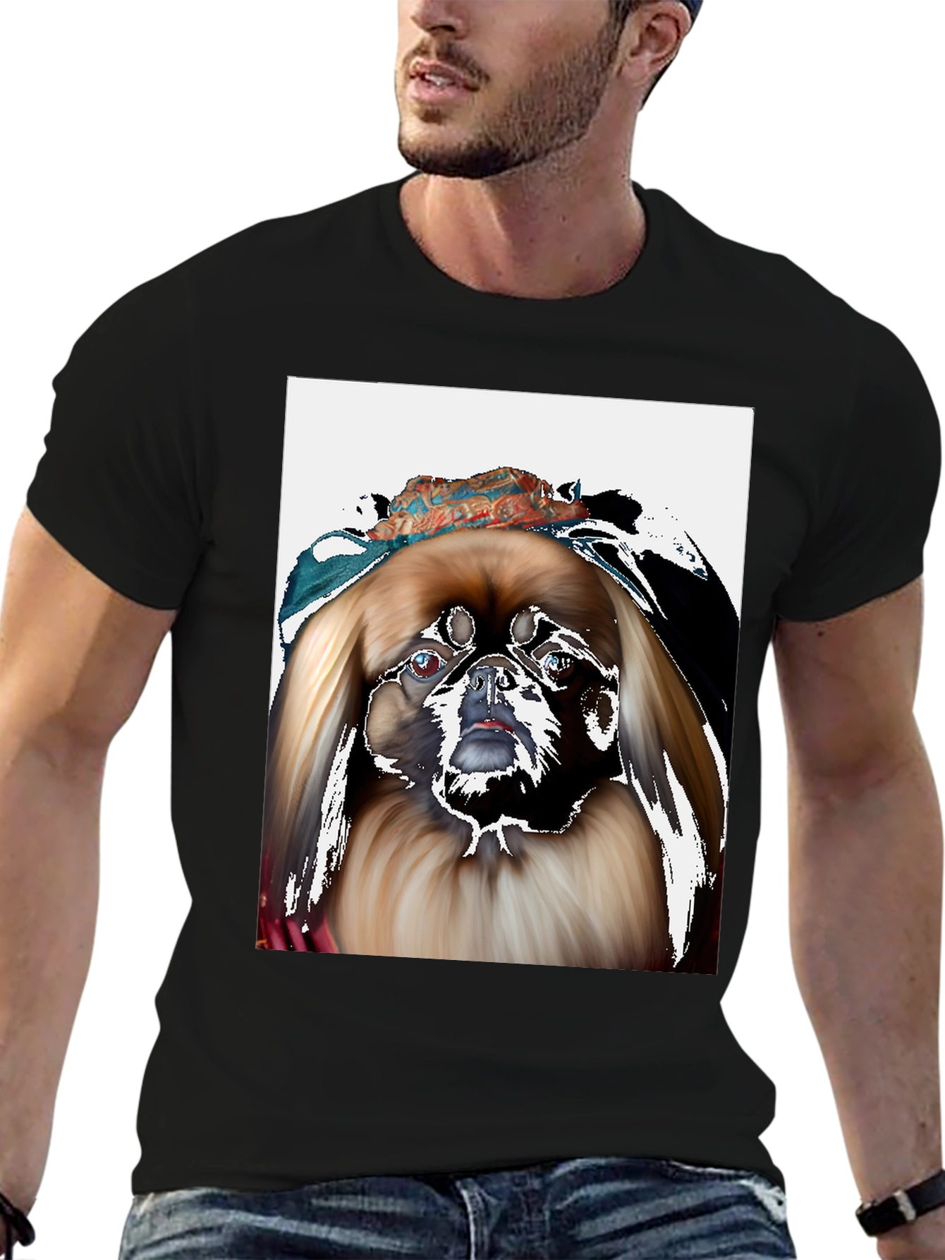 Dog with Headscarf T-Shirt - Funky Graphic Tee