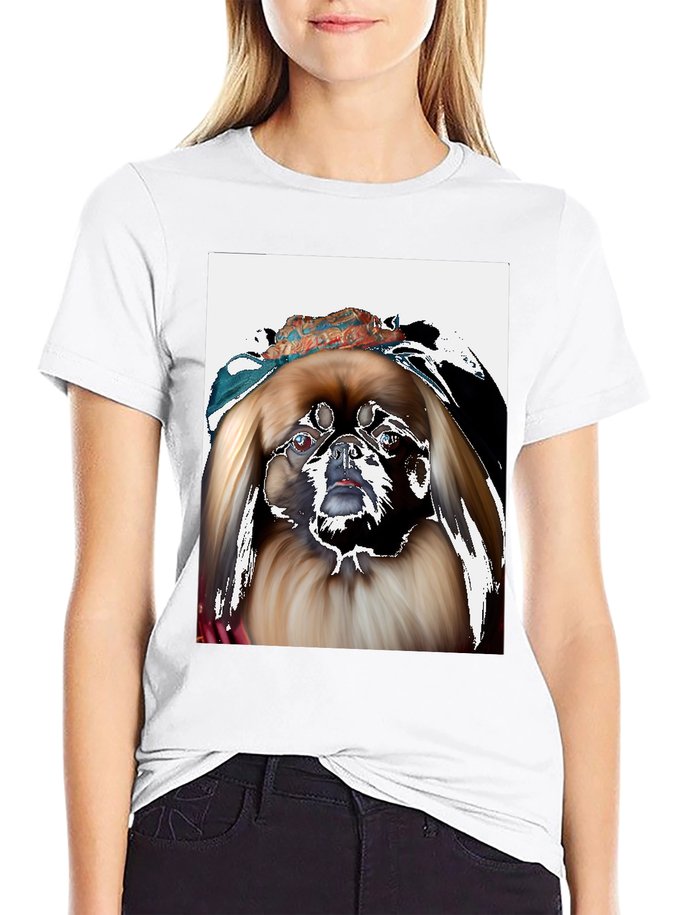 Dog with Headscarf T-Shirt - Funky Graphic Tee
