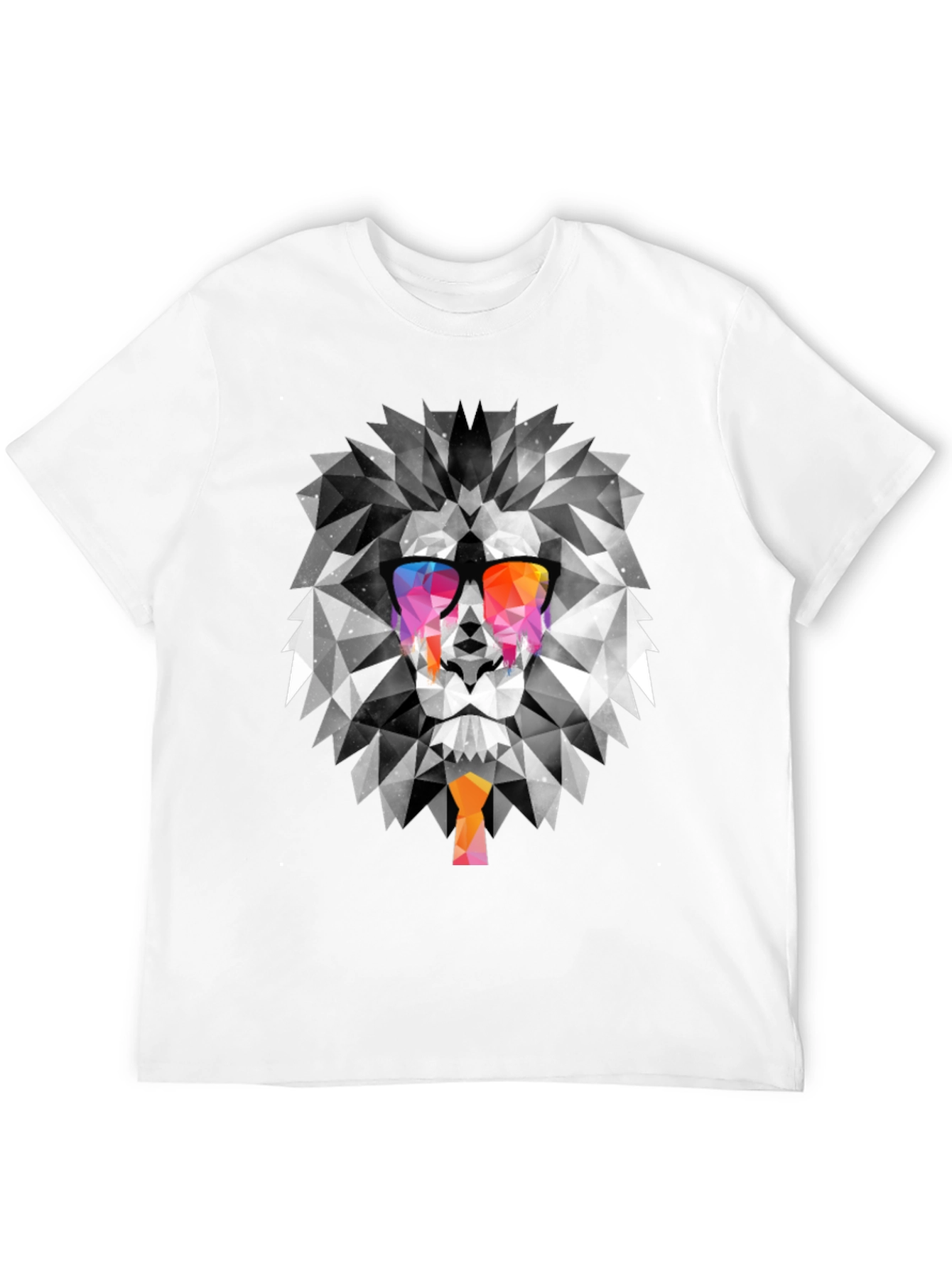 Geometric Lion T-Shirt - Unique Graphic Tee