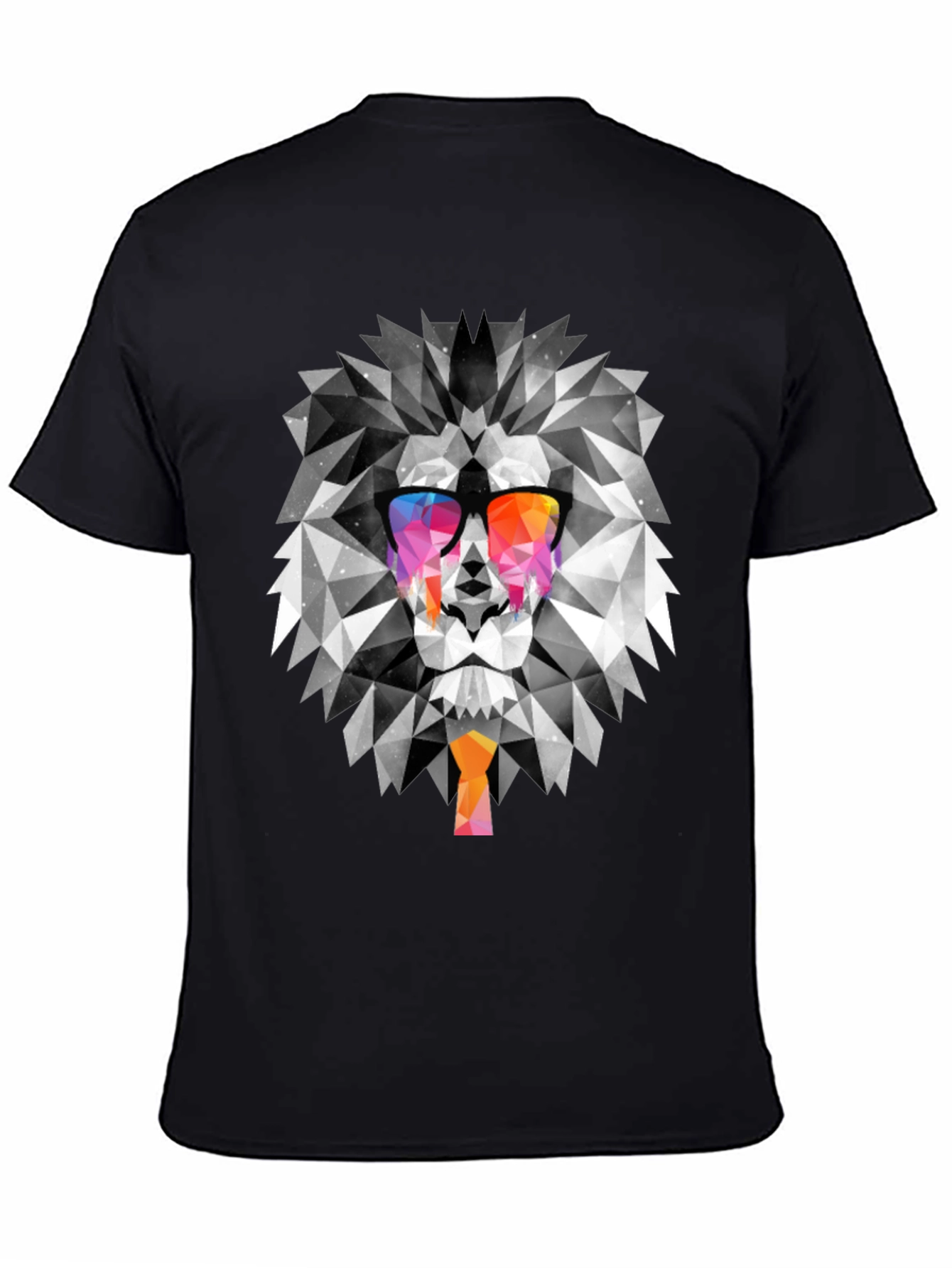 Geometric Lion T-Shirt - Unique Graphic Tee