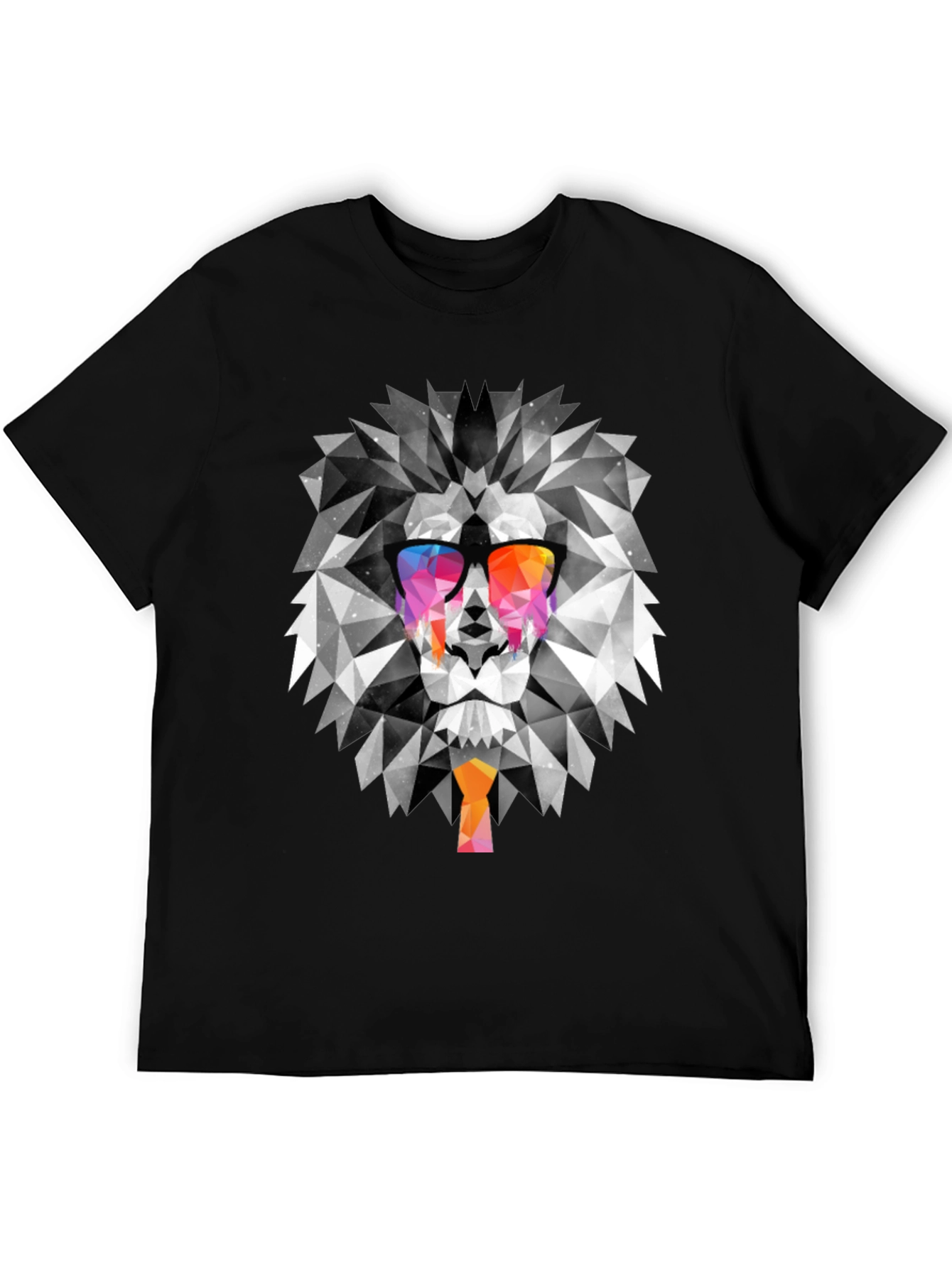 Geometric Lion T-Shirt - Unique Graphic Tee