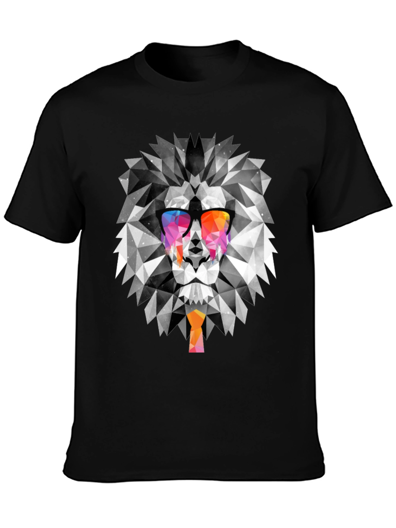 Geometric Lion T-Shirt - Unique Graphic Tee