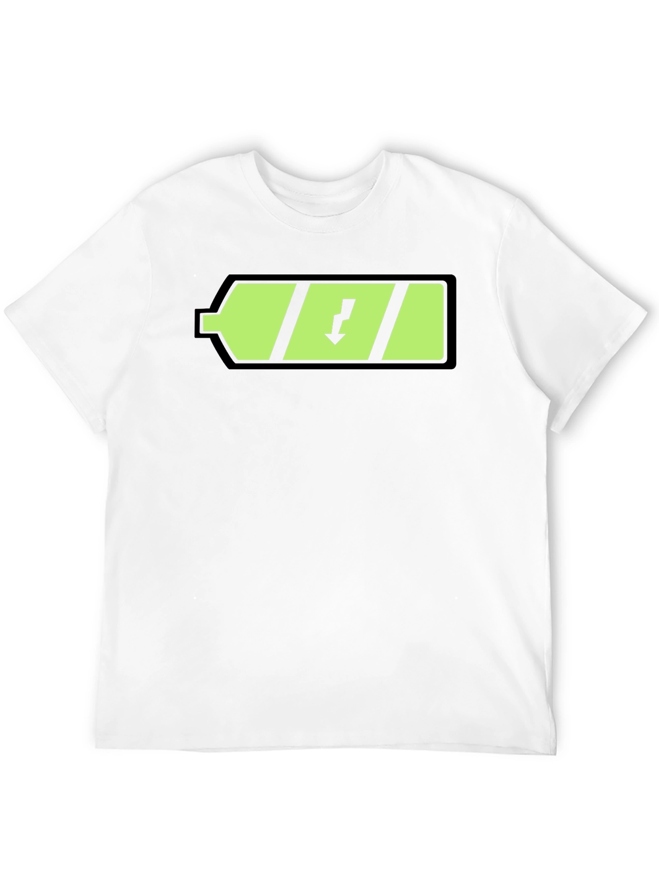 Charged Up Black T-Shirt with Battery Graphic
