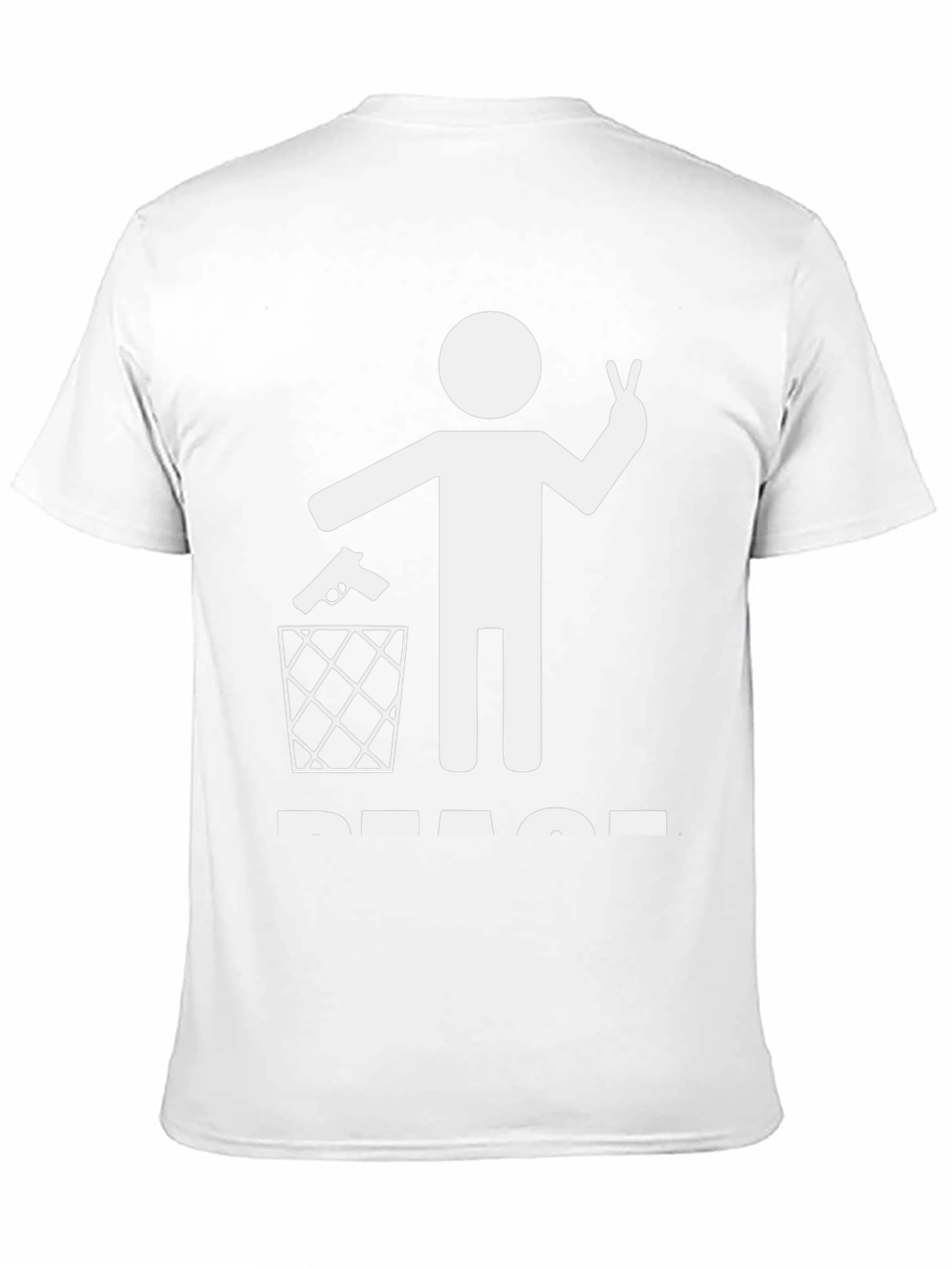 Peace T-Shirt: Gun in Trash Peace Sign