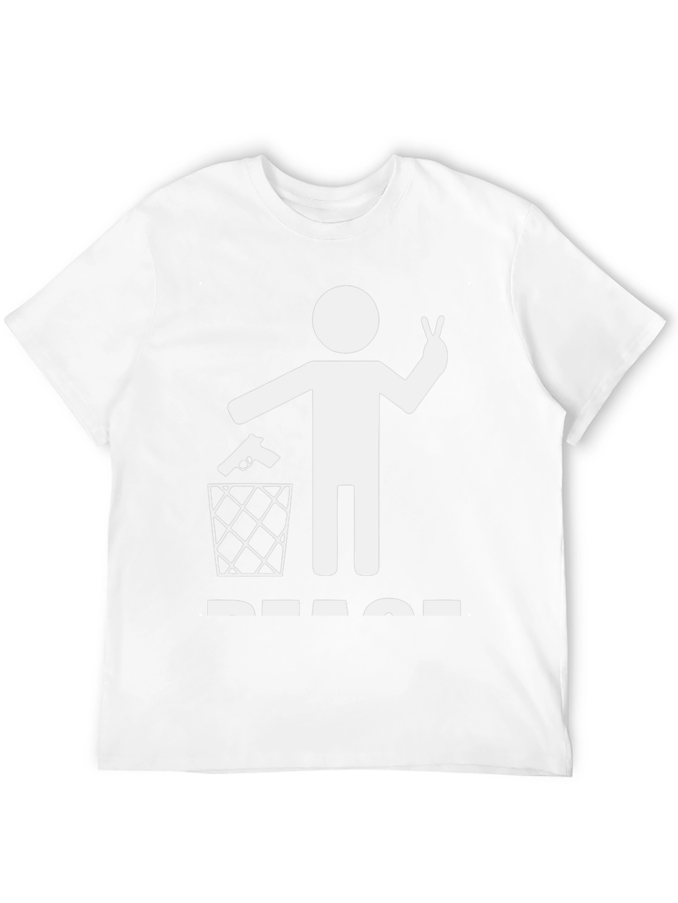 Peace T-Shirt: Gun in Trash Peace Sign