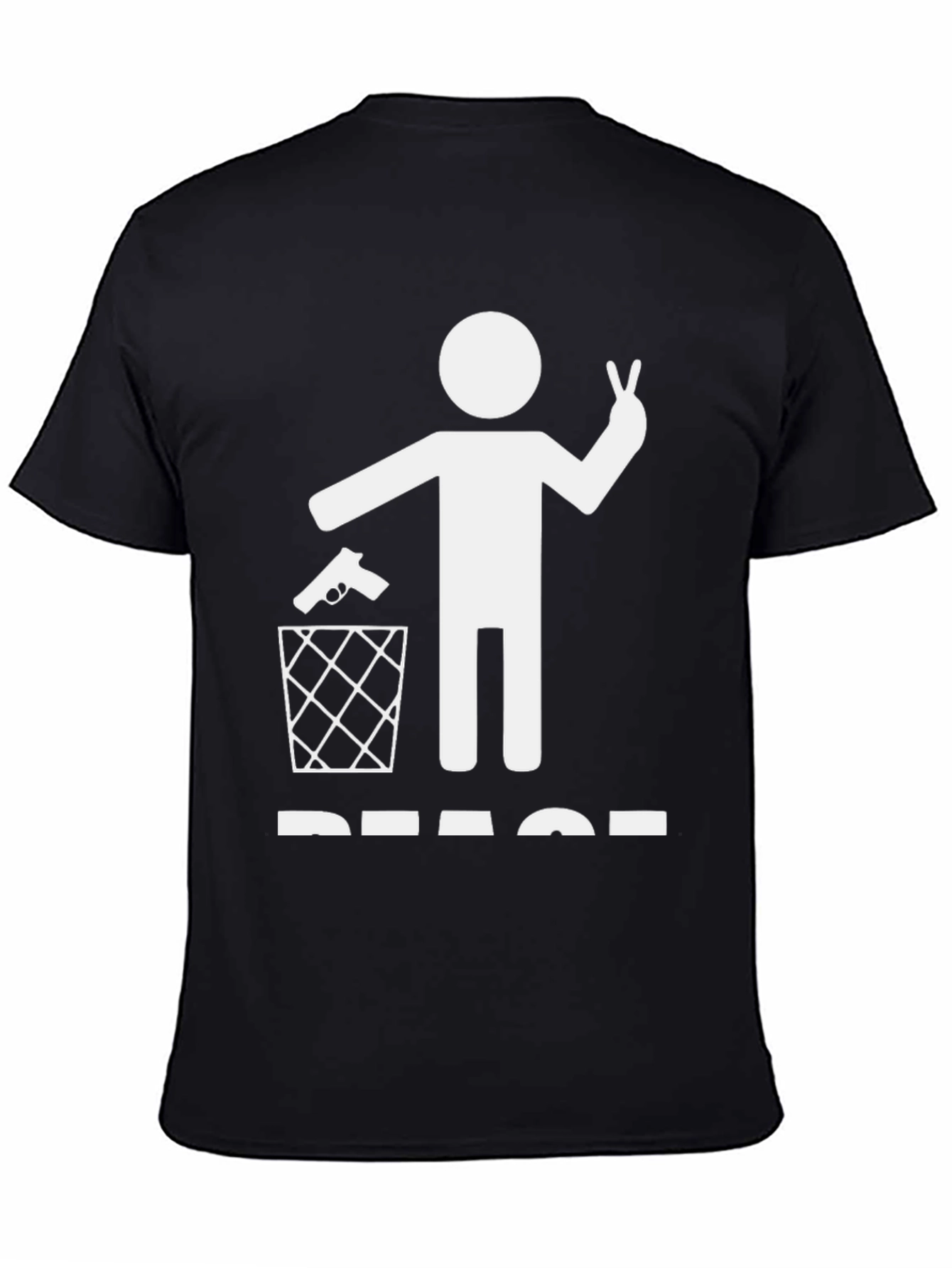 Peace T-Shirt: Gun in Trash Peace Sign