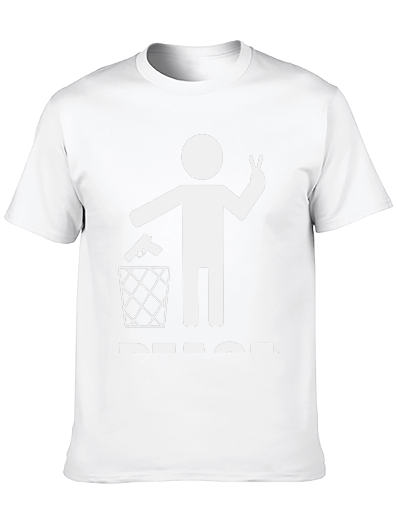 Peace T-Shirt: Gun in Trash Peace Sign