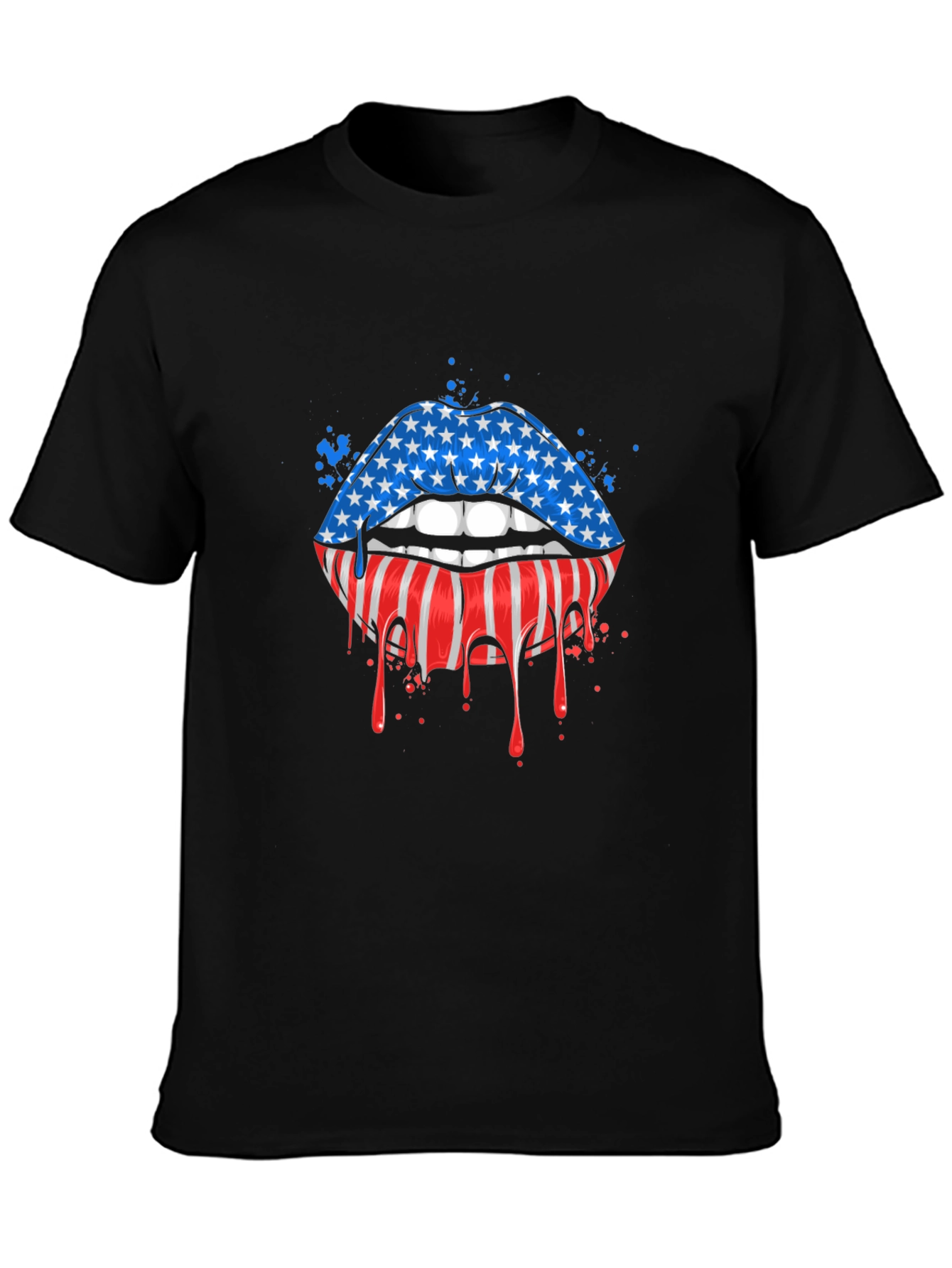 American Flag Lips Graphic Tee