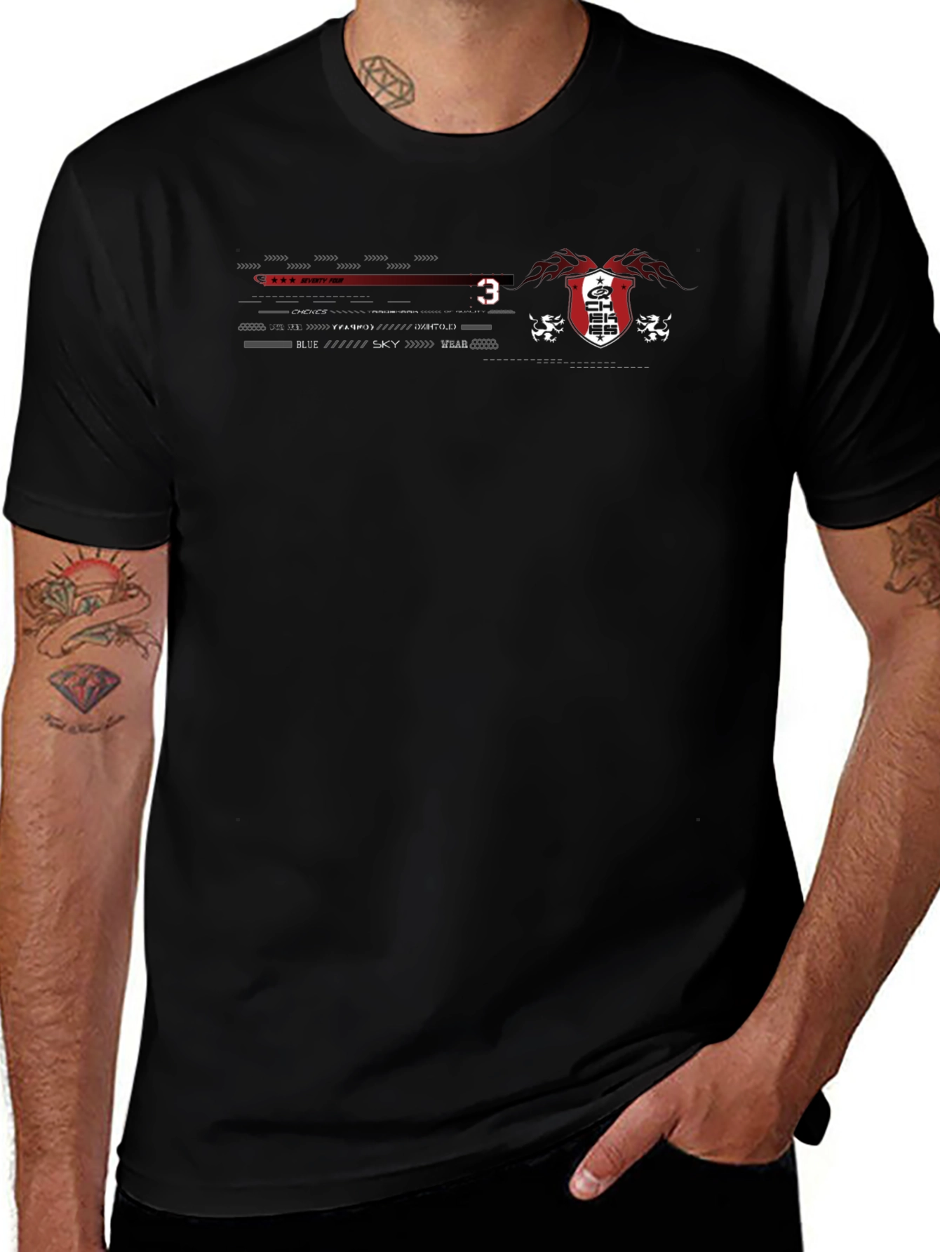 Emblem Graphic Black T-Shirt