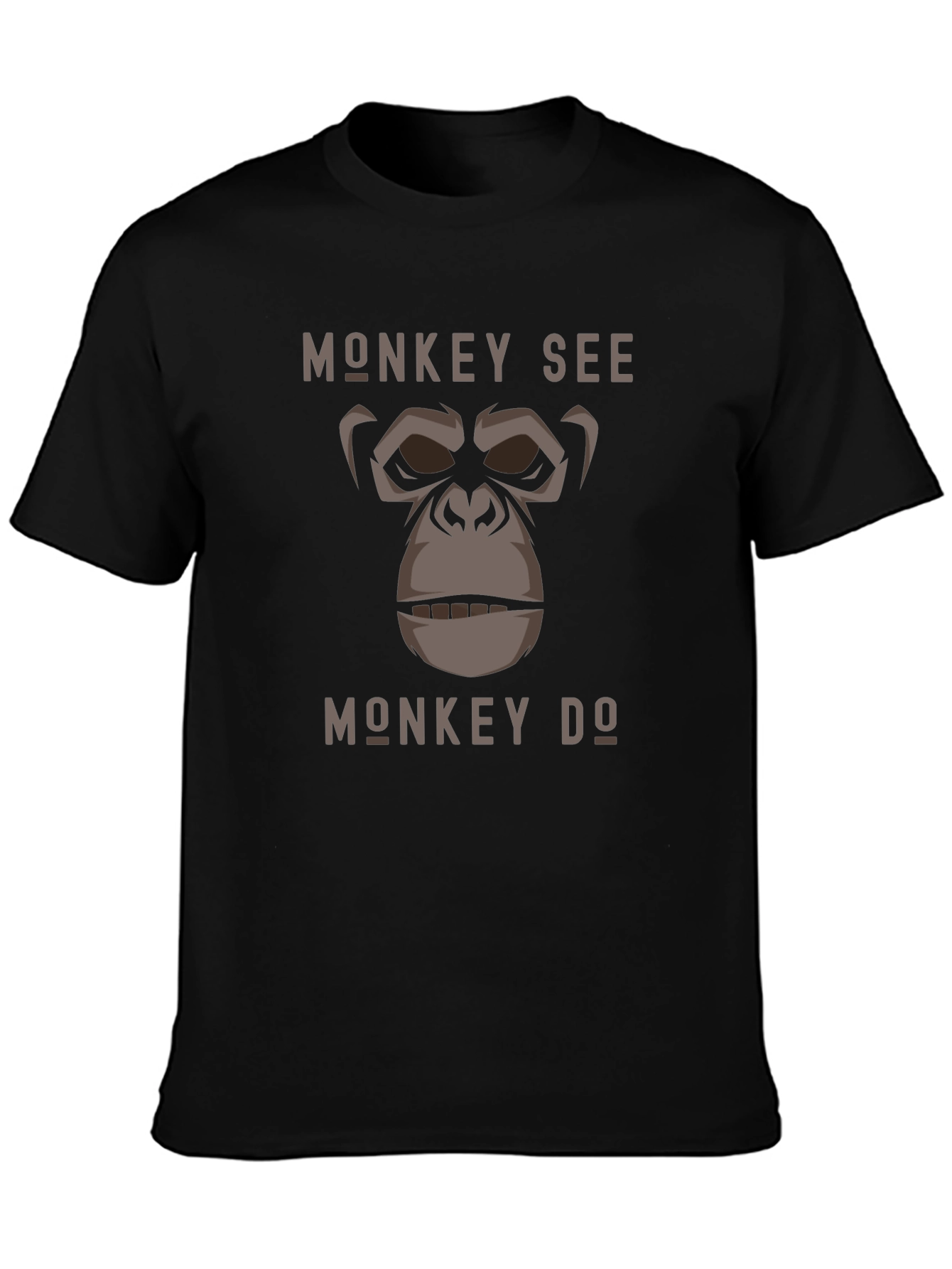 Monkey See Monkey Do Graphic Tee - Black