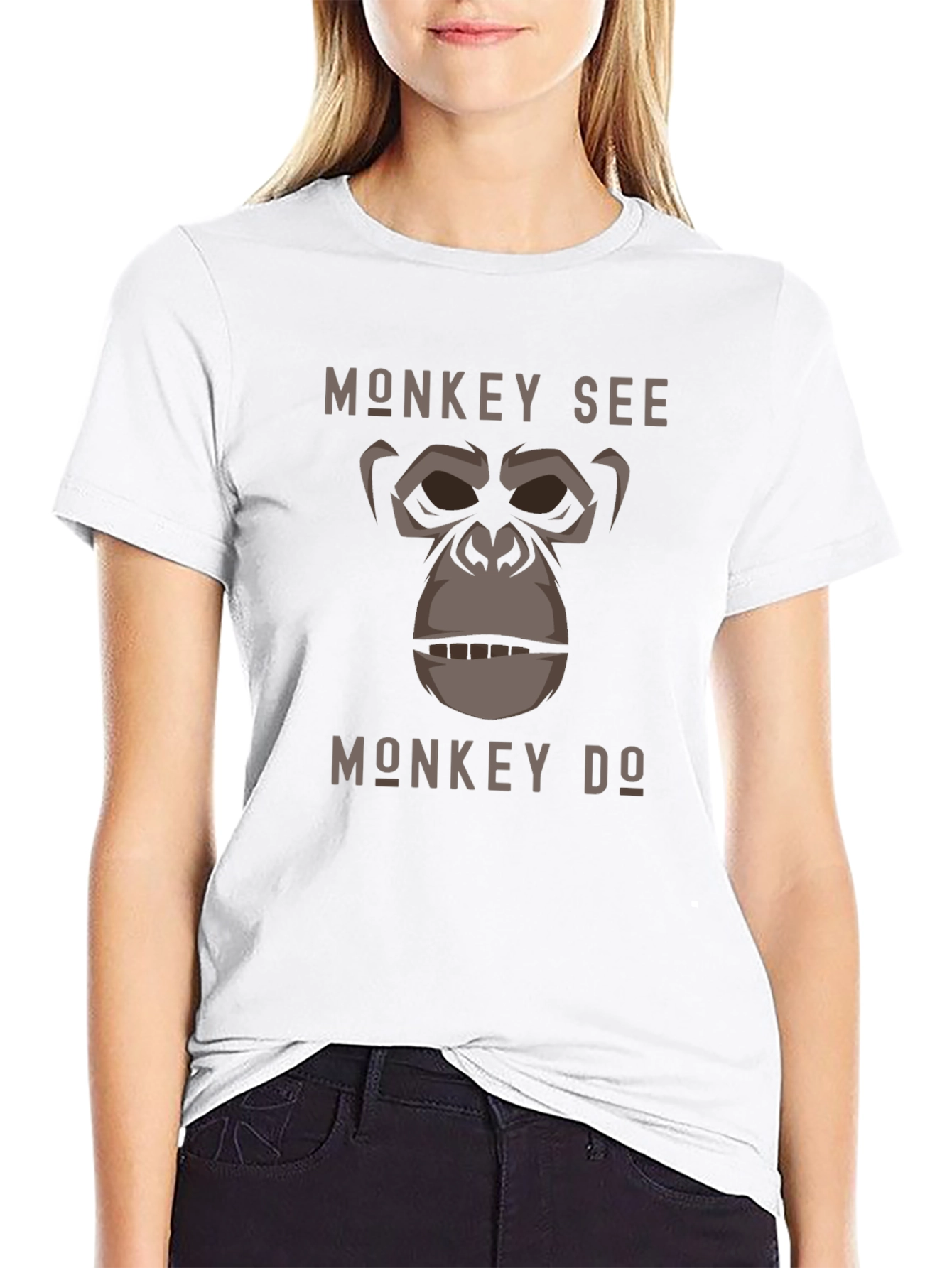 Monkey See Monkey Do Graphic Tee - Black