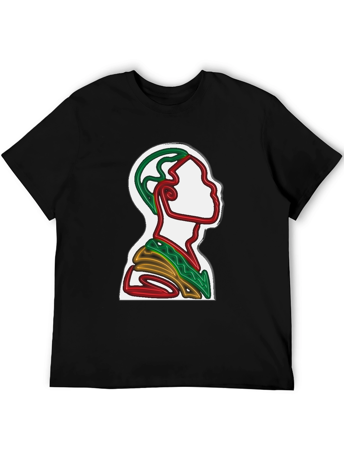 Abstract Line Art T-Shirt - Artistic Graphic Tee
