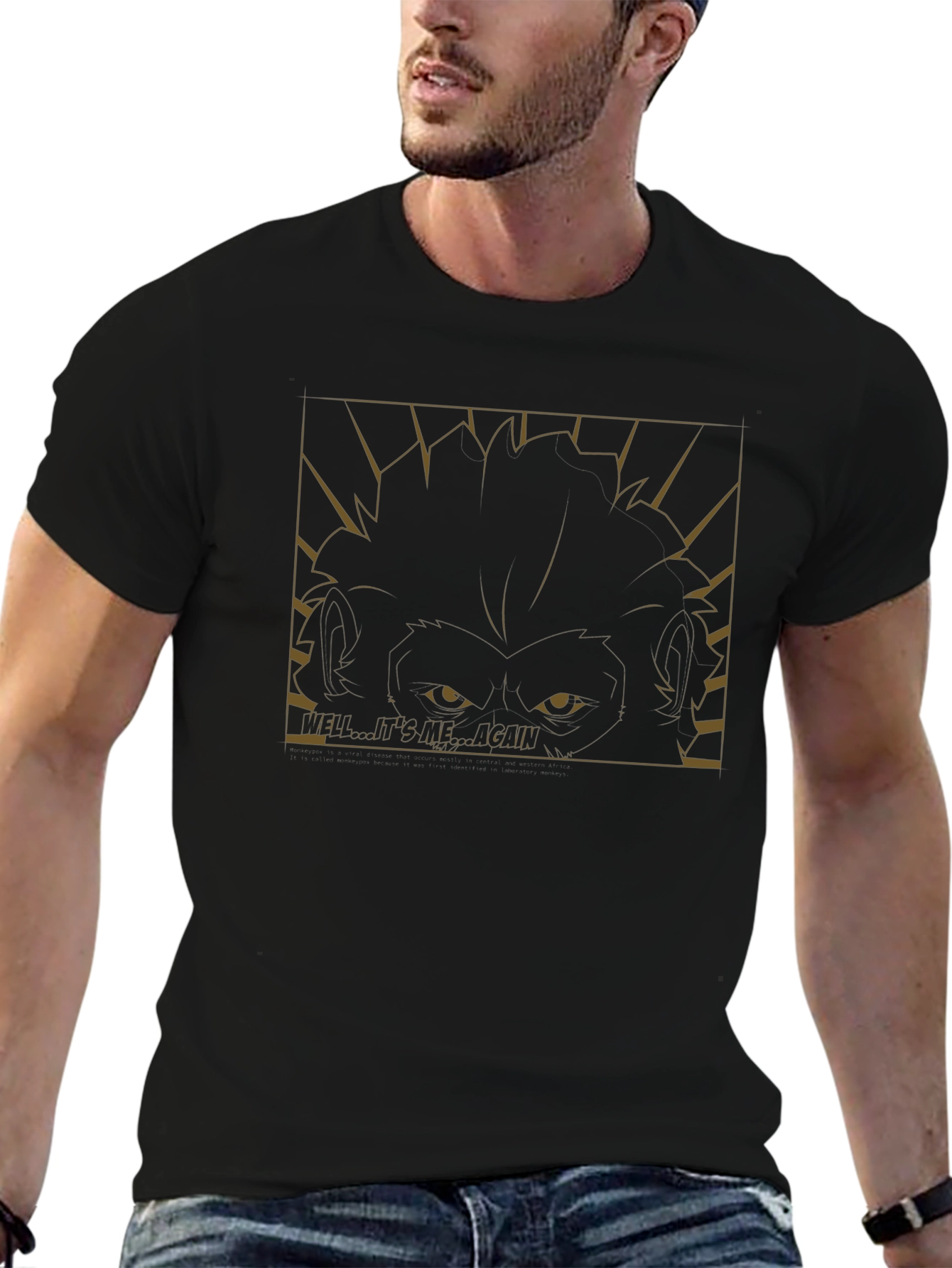 Intriguing Monkey Graphic Tee - Hello... Its Me... Again