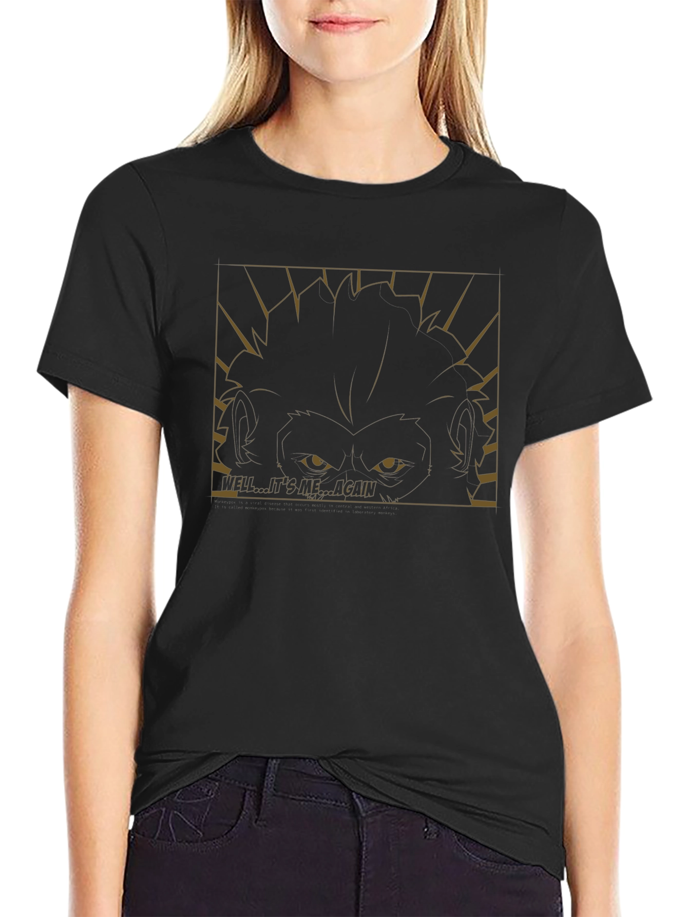 Intriguing Monkey Graphic Tee - Hello... Its Me... Again