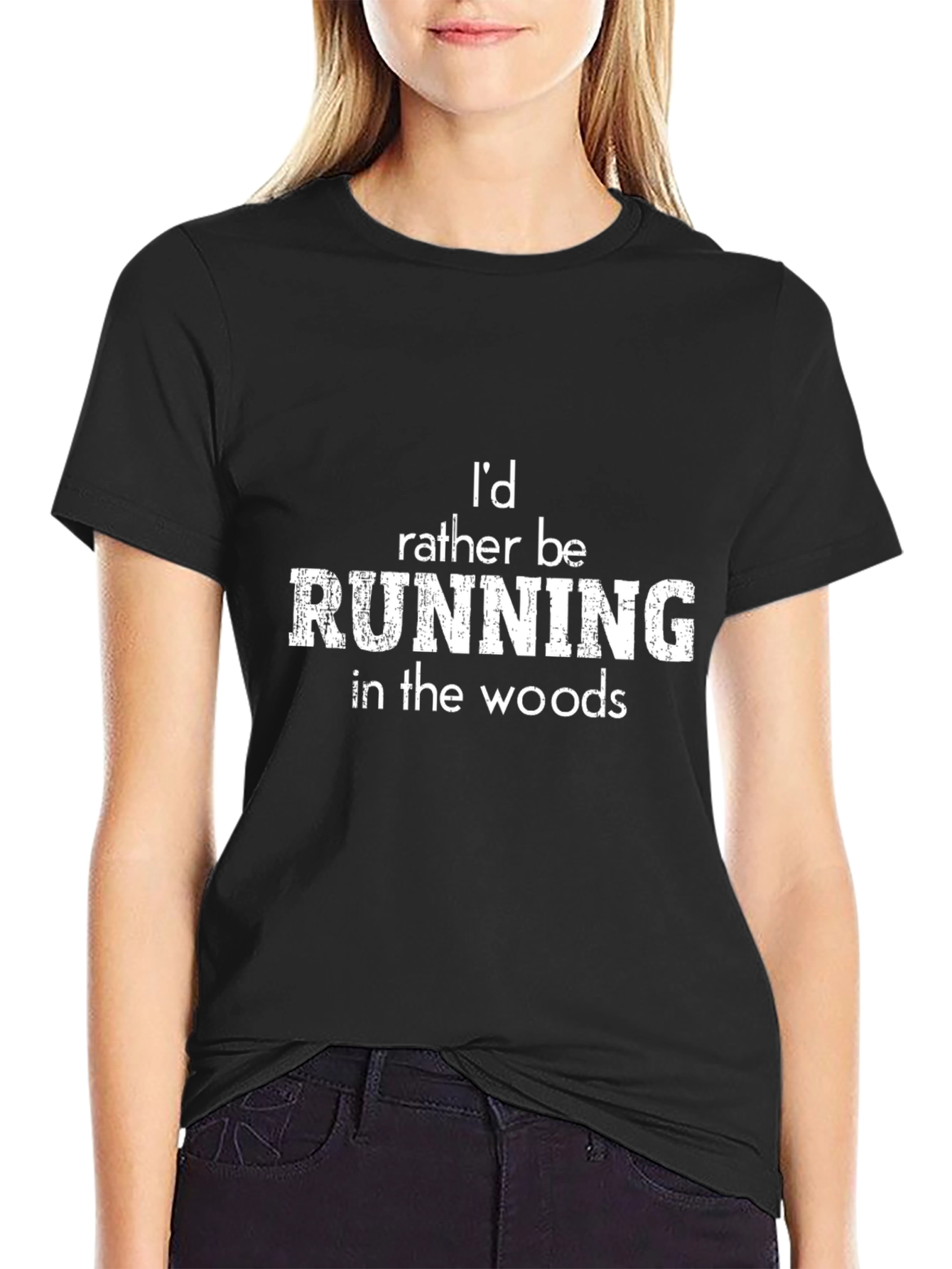 Running In The Woods Graphic Tee - Black T-Shirt