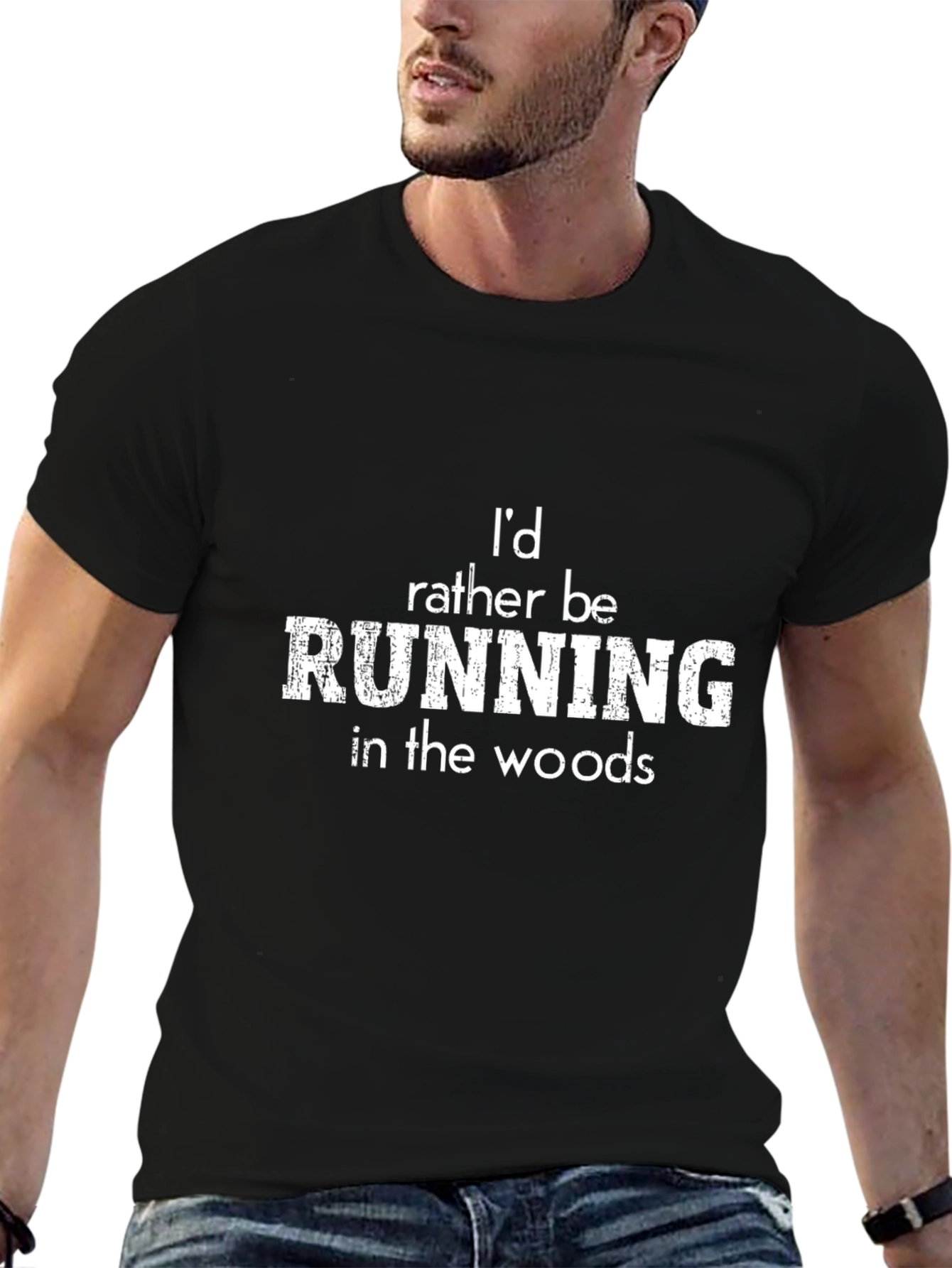 Running In The Woods Graphic Tee - Black T-Shirt