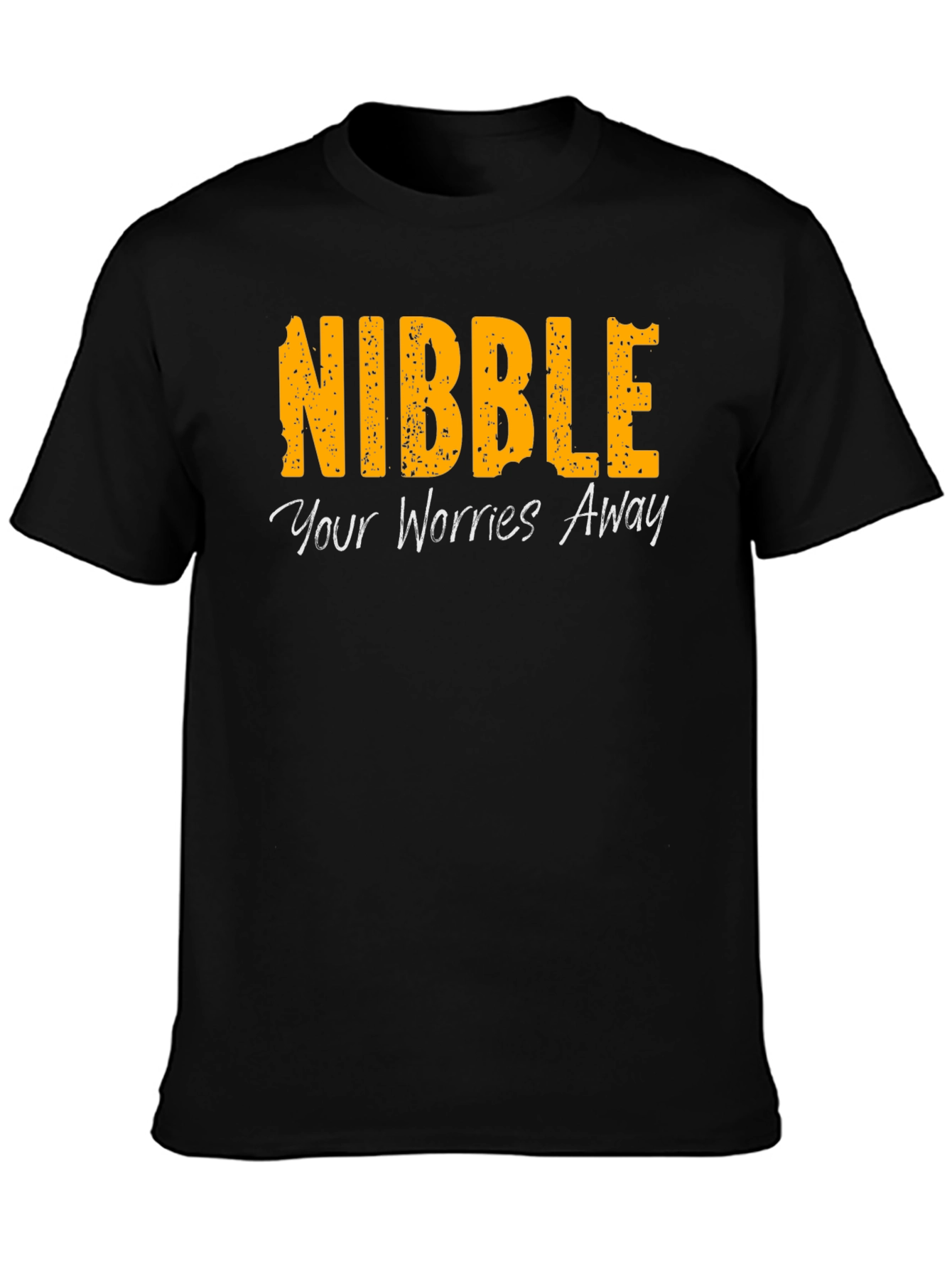 Nibble Your Worries Away Black T-Shirt