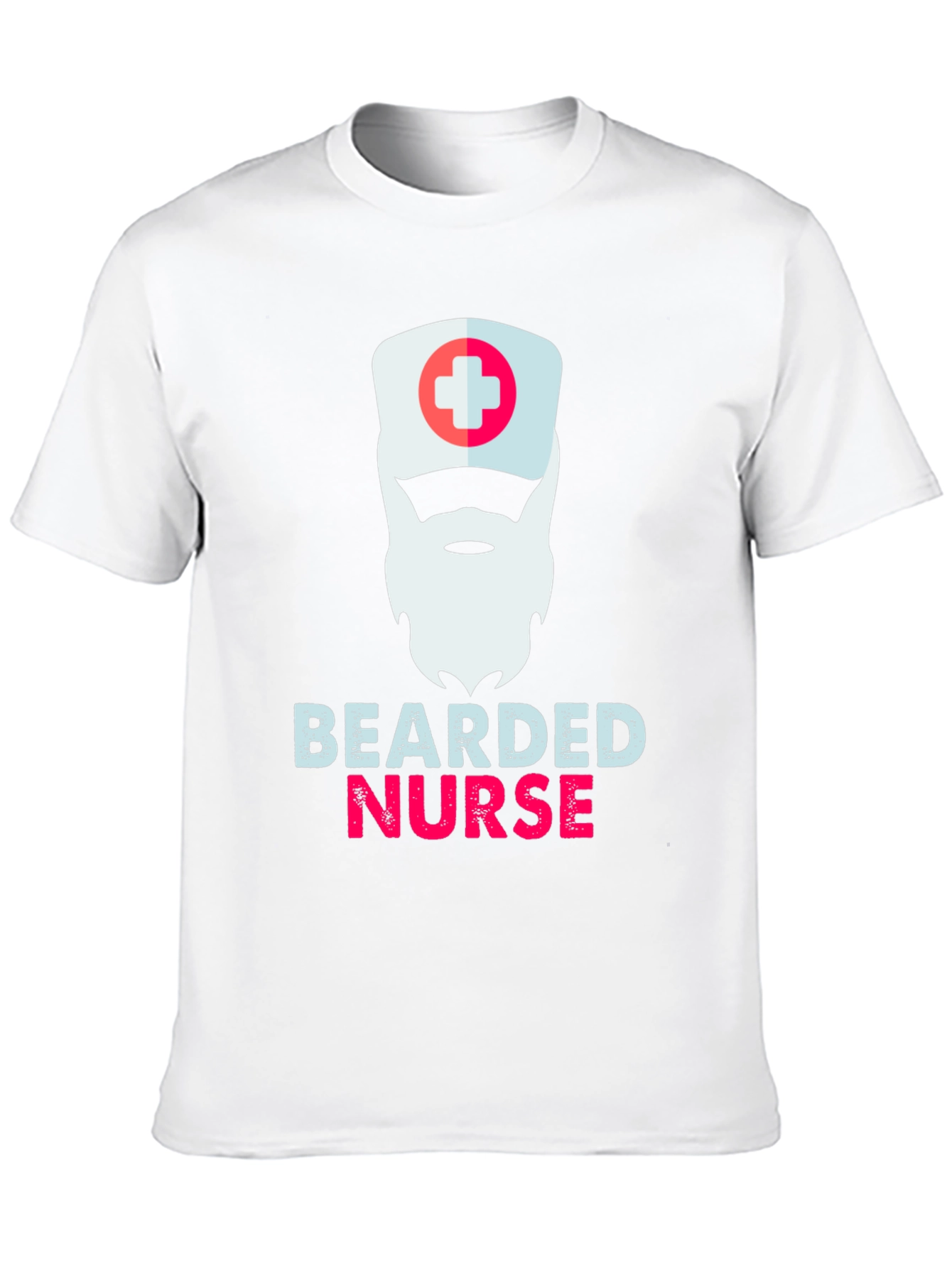 Bearded Nurse Graphic T-Shirt - Funny Medical Apparel