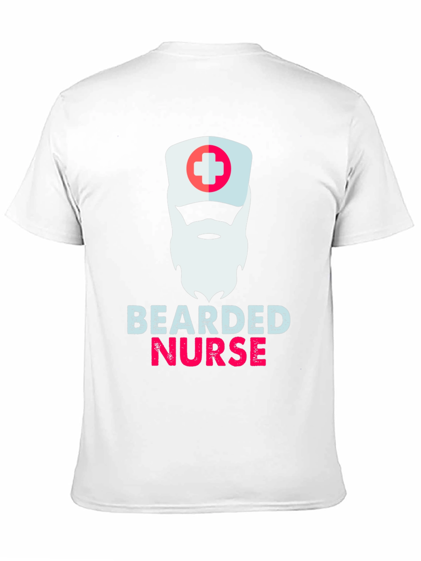 Bearded Nurse Graphic T-Shirt - Funny Medical Apparel