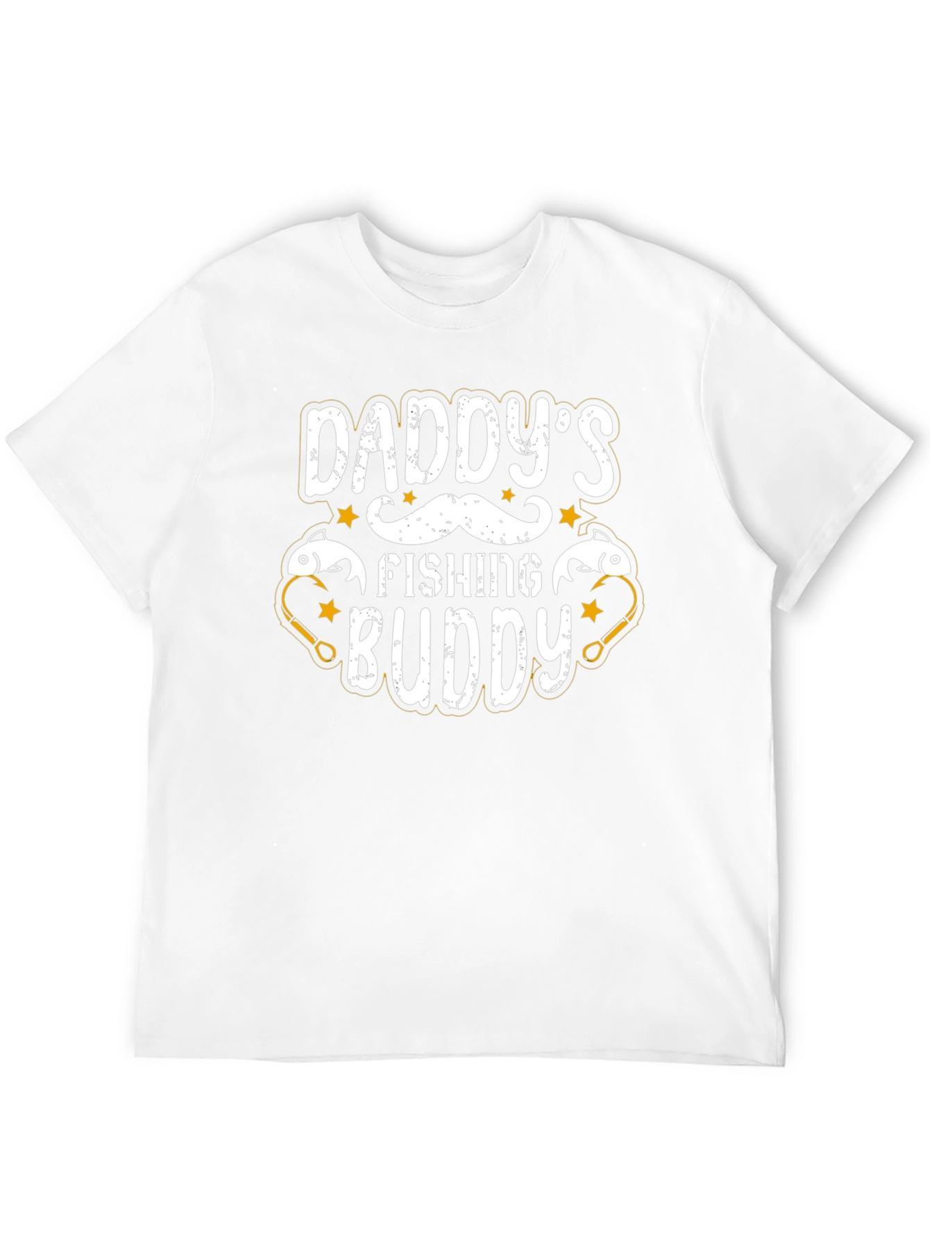 Daddys Fishing Buddy Black Graphic T-Shirt