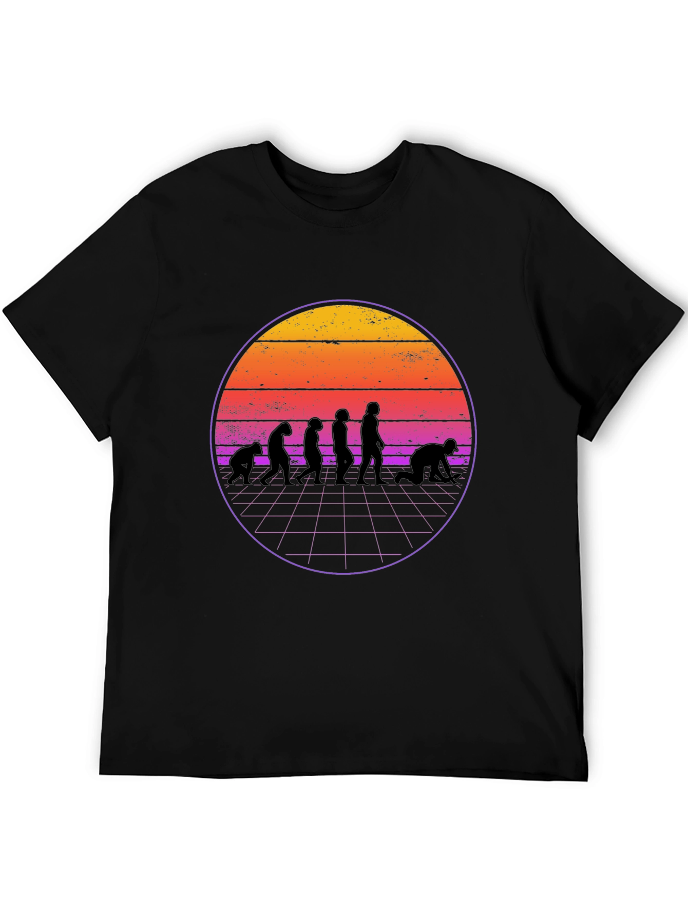 Evolution Retro Sunset Graphic T-Shirt