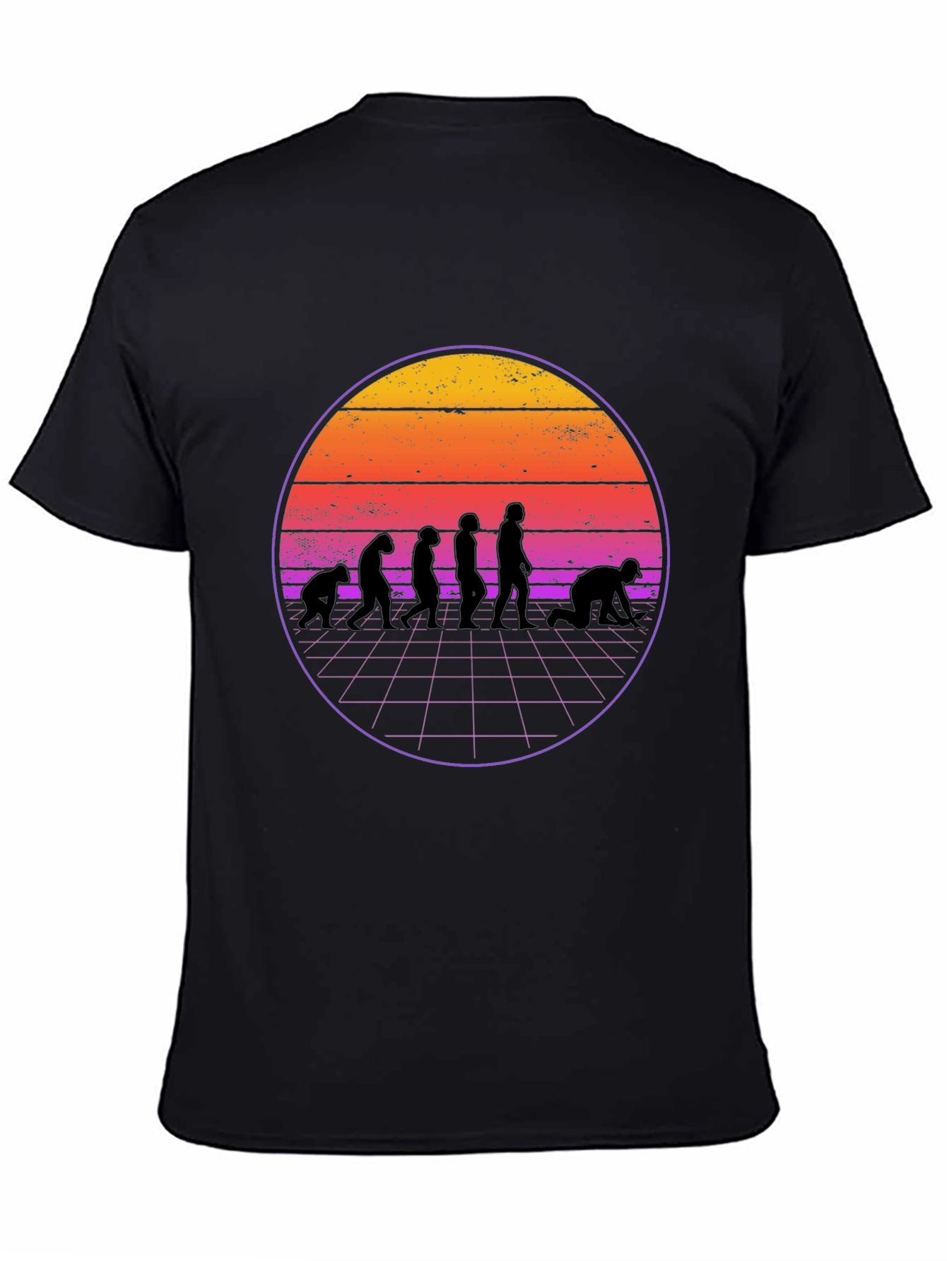 Evolution Retro Sunset Graphic T-Shirt