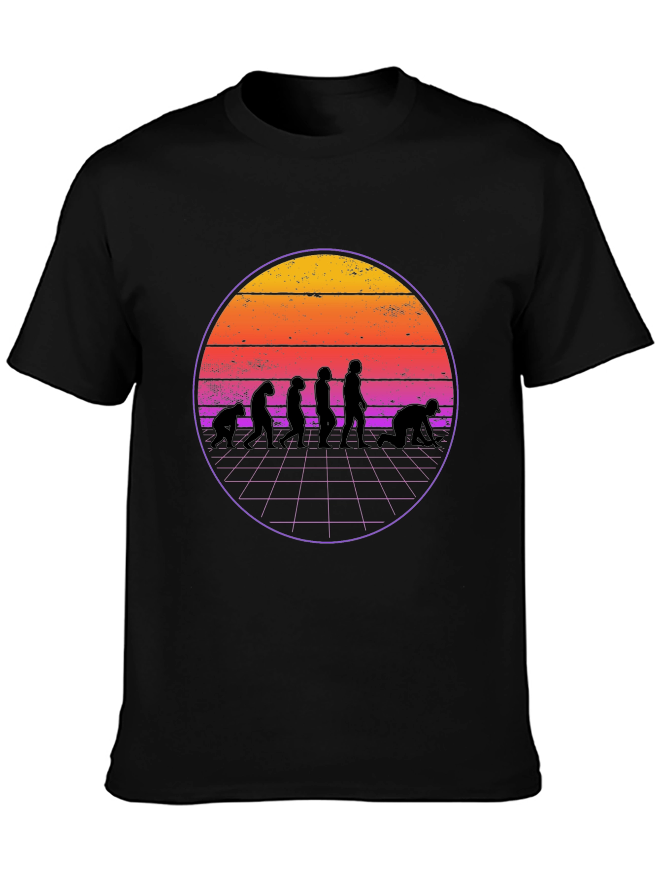 Evolution Retro Sunset Graphic T-Shirt