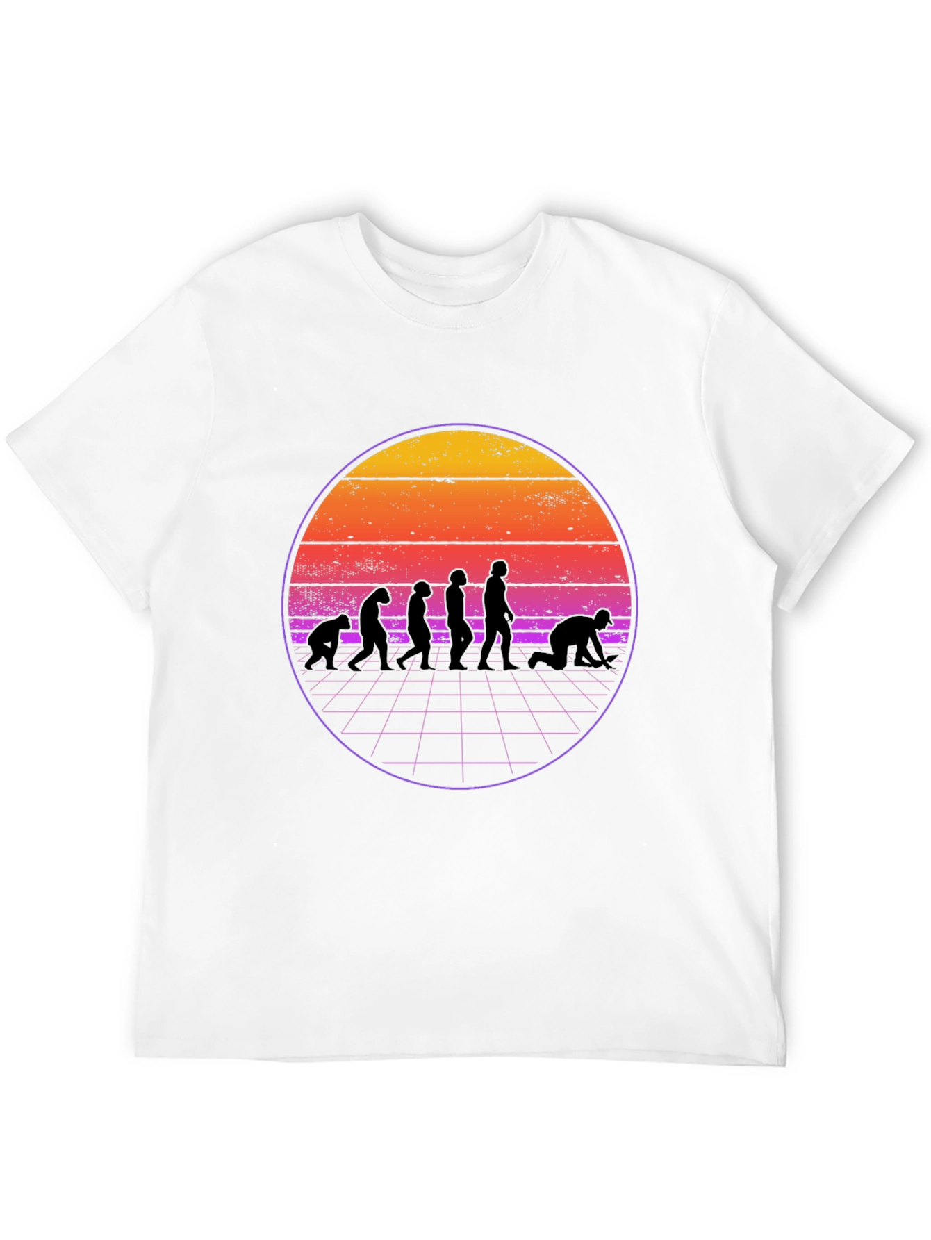 Evolution Retro Sunset Graphic T-Shirt