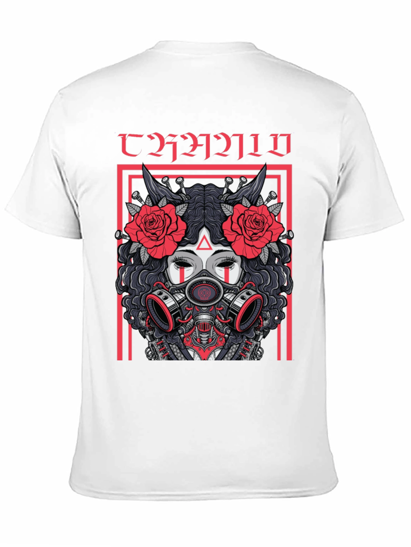 Dark Aesthetic Gas Mask Rose T-Shirt