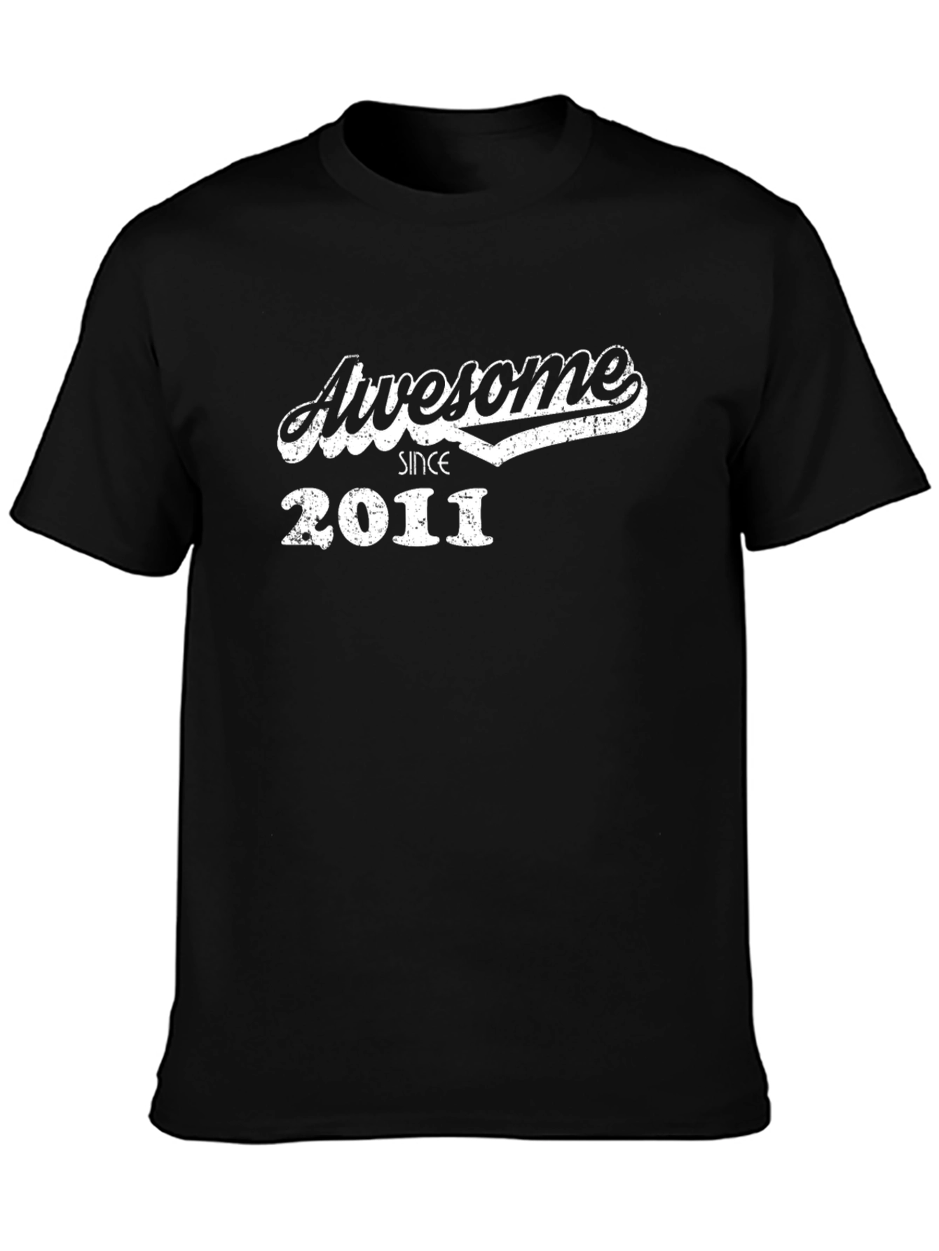 Awesome Since 2011 Graphic Tee - Black
