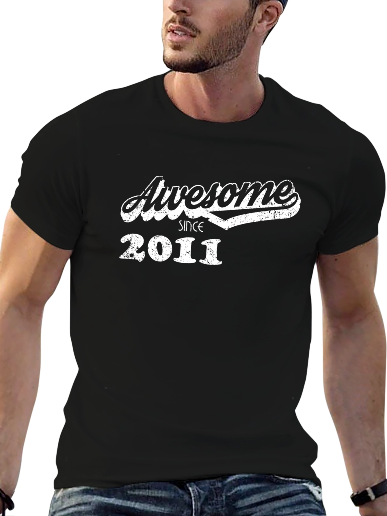 Awesome Since 2011 Graphic Tee - Black