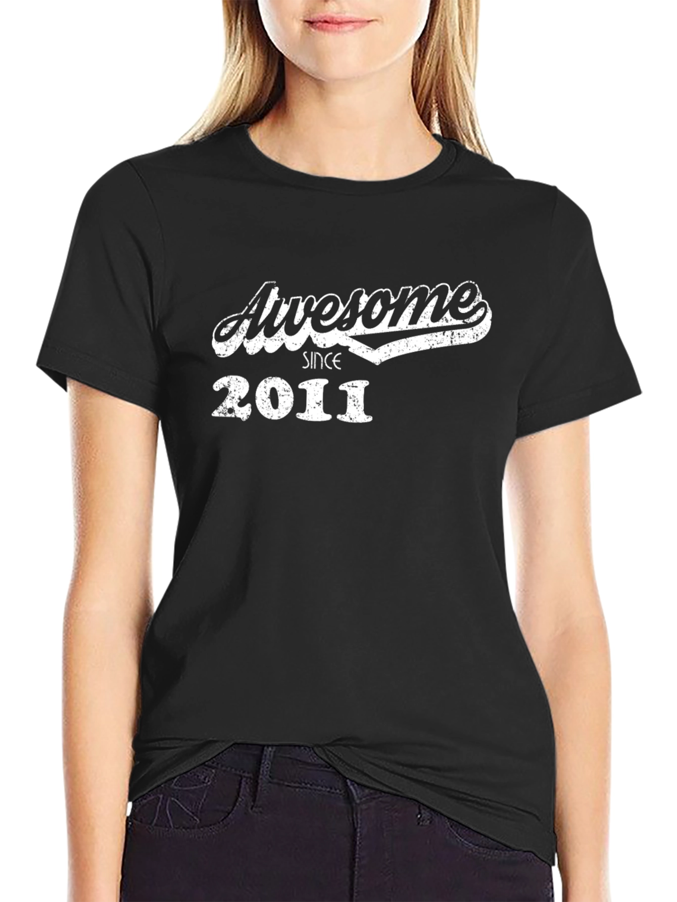 Awesome Since 2011 Graphic Tee - Black