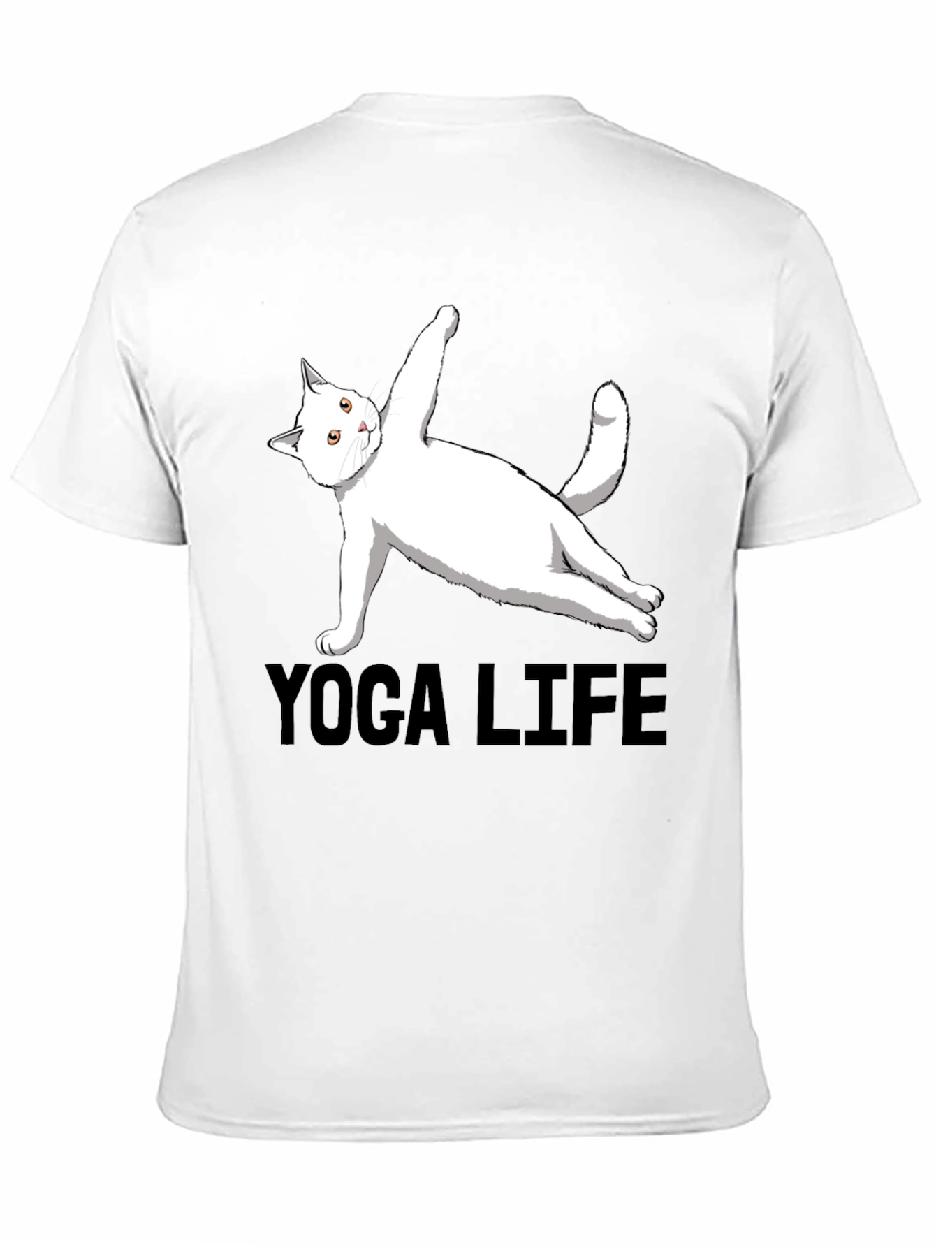 Yoga Cat Life Black T-Shirt